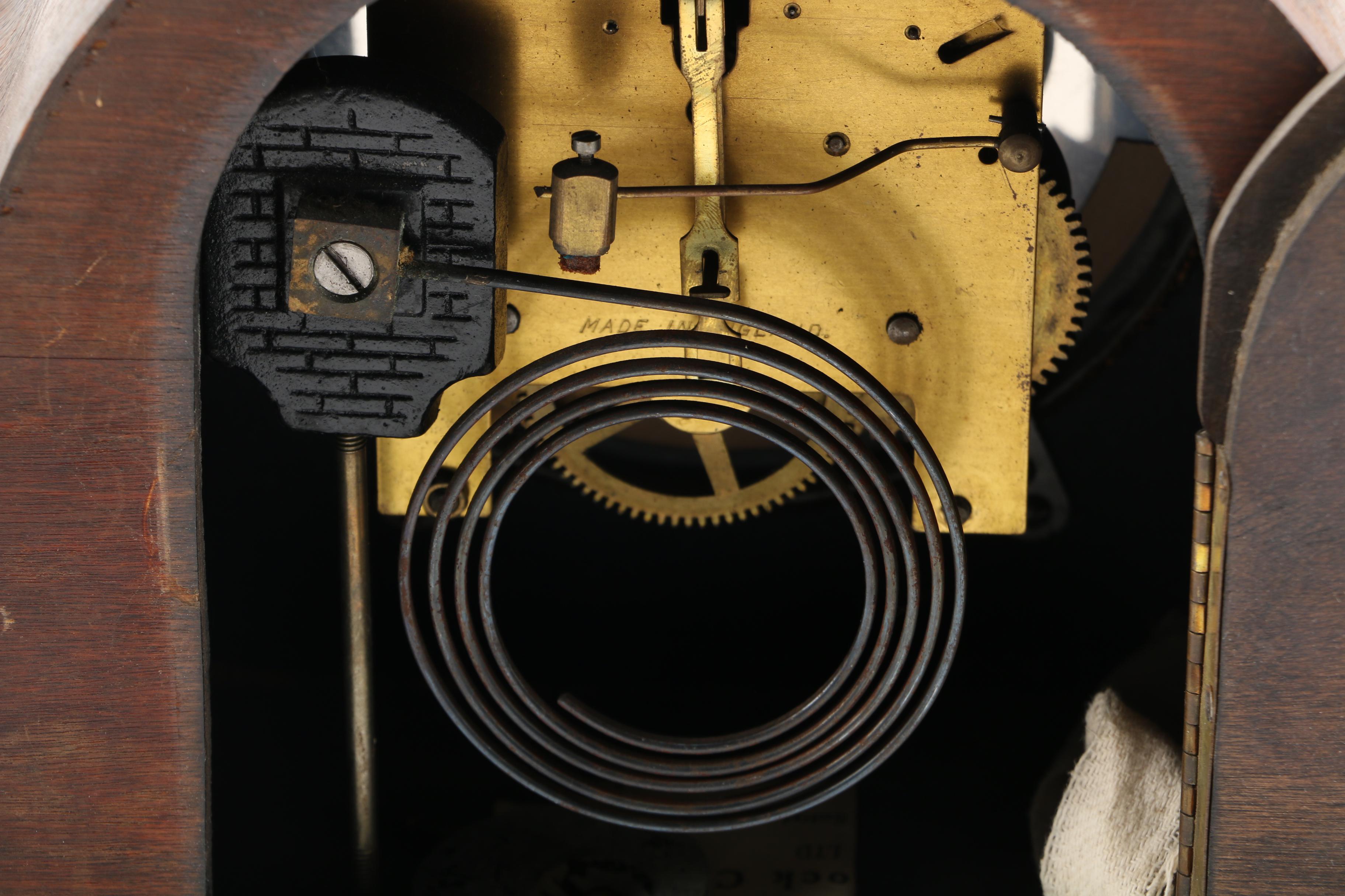 Enfield Art Deco Wood Mantel Clock