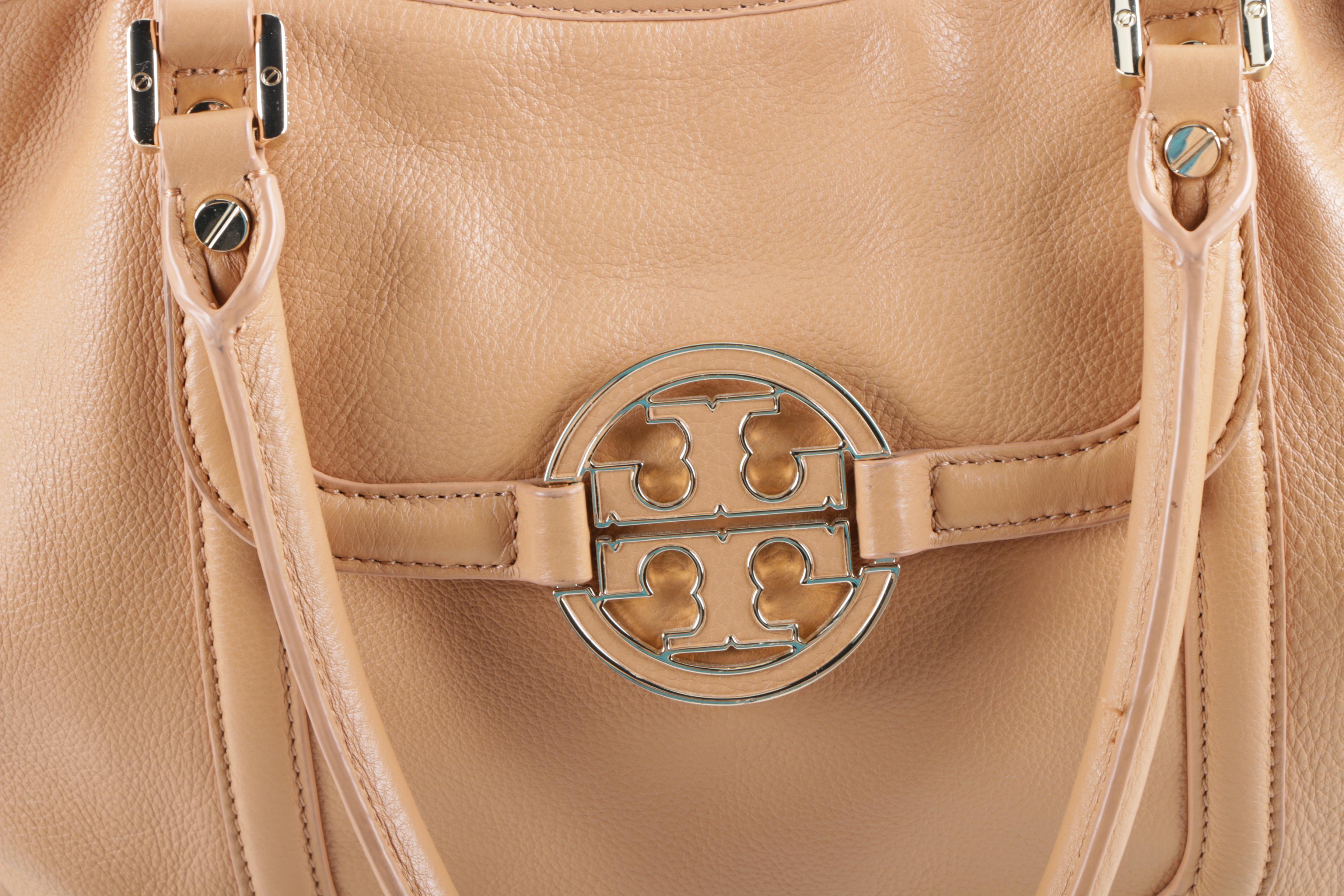 Tory Burch Camel-Colored Leather Convertible Satchel