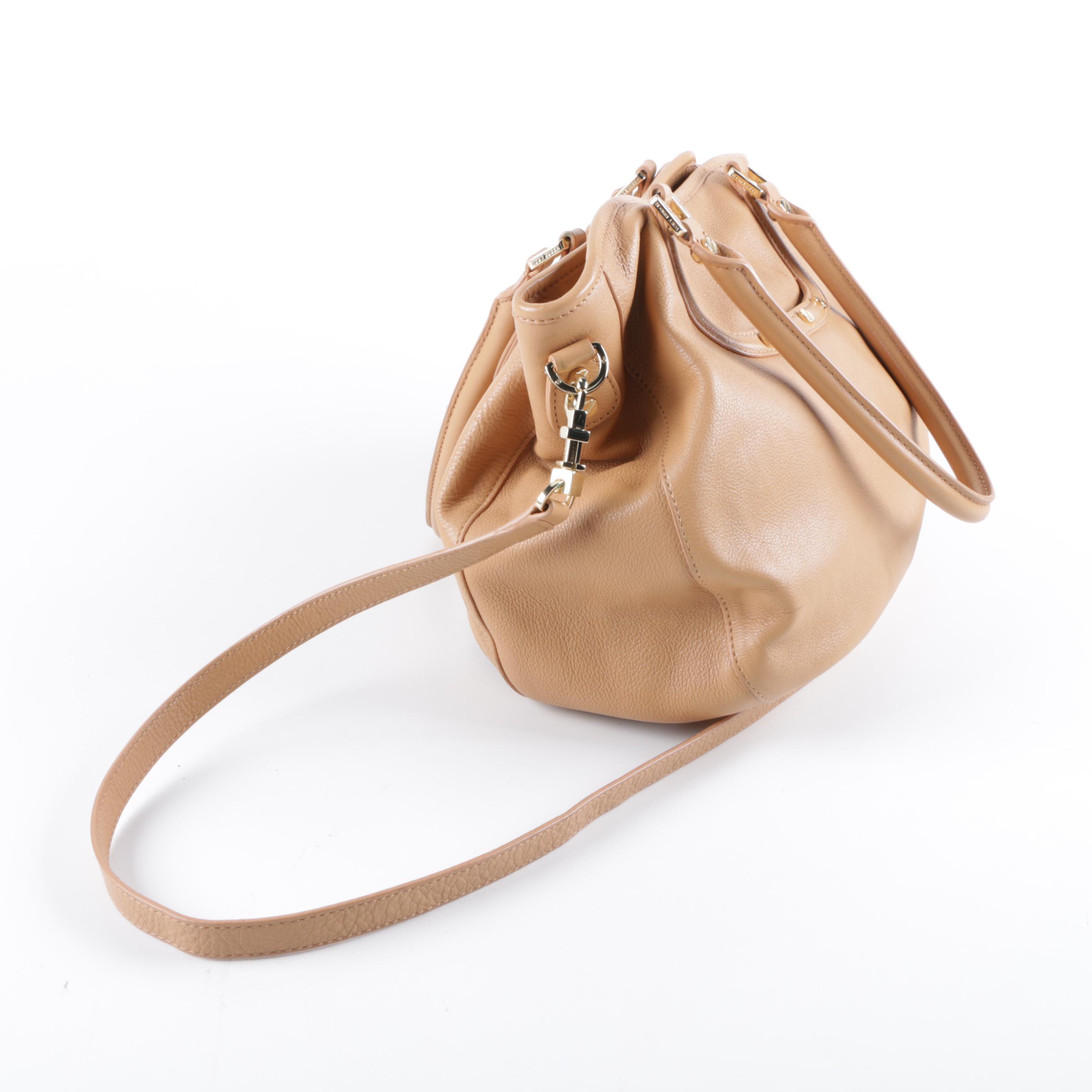Tory Burch Camel-Colored Leather Convertible Satchel