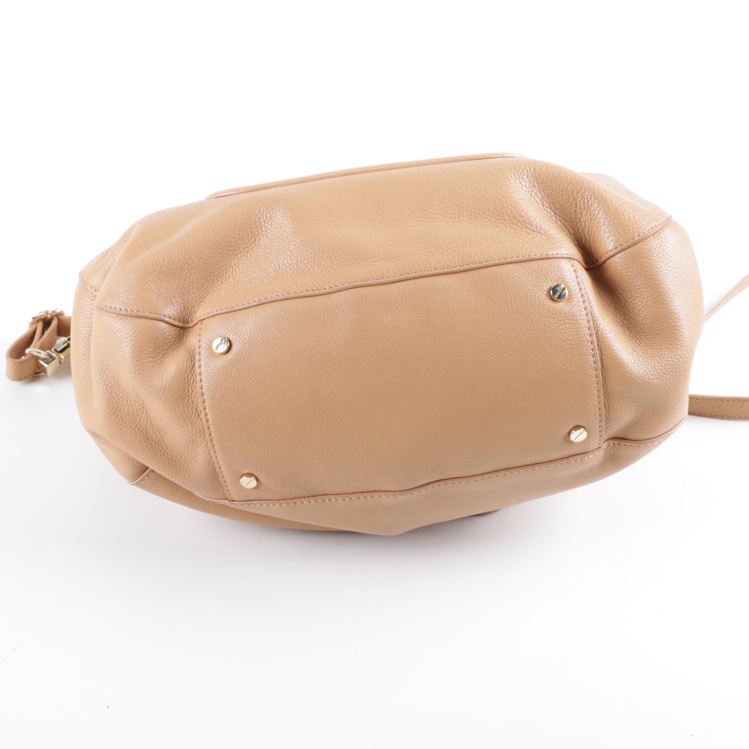 Tory Burch Camel-Colored Leather Convertible Satchel