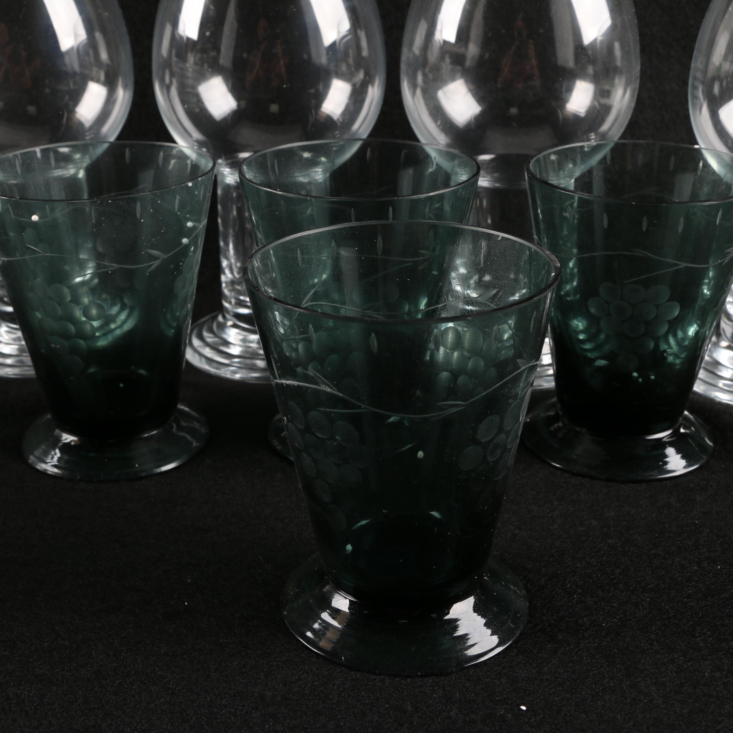 Duralex Nesting Wave Bowls with Pottery Barn Chianti Tumblers