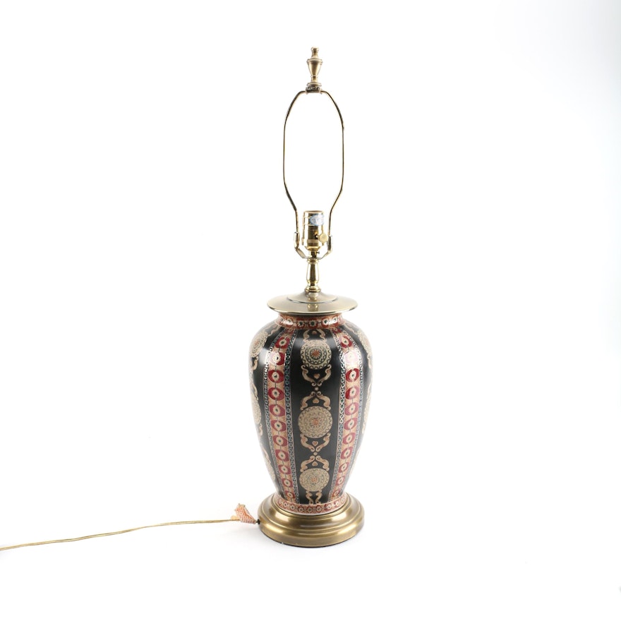 Hand-Painted Urn Shaped Table Lamp by Oriental Accent