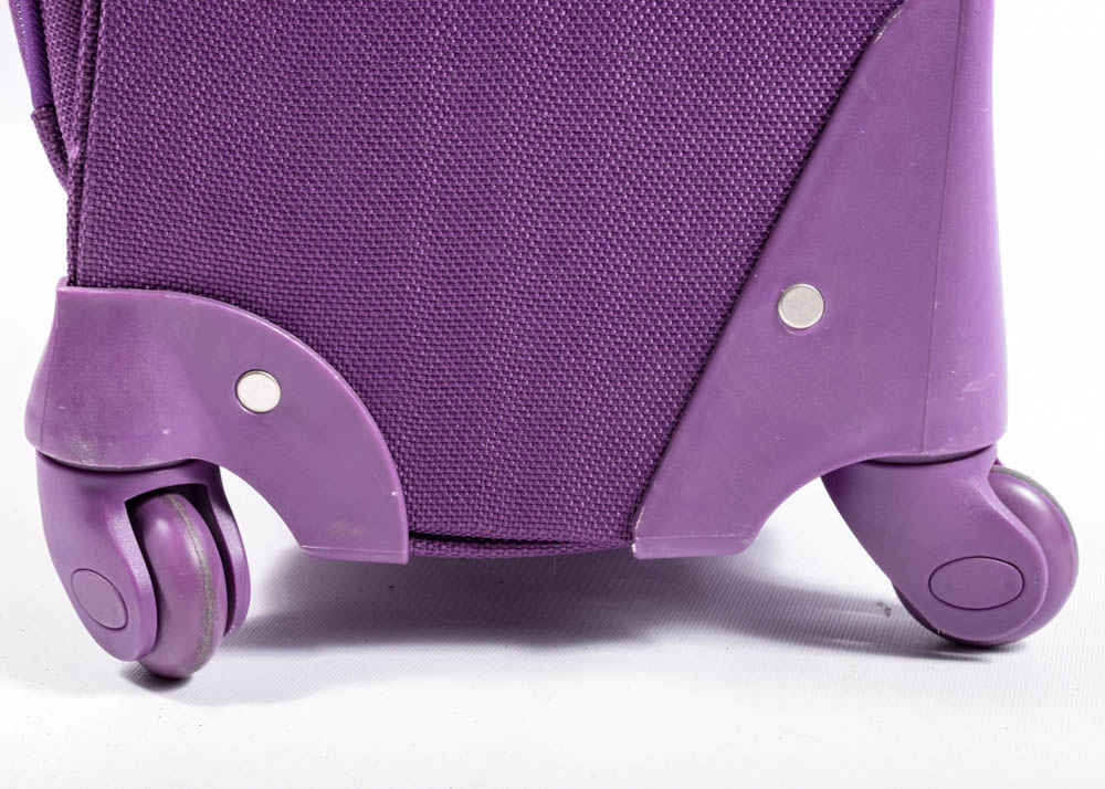 Ellen Tracy Purple Rolling Carry-on Bag