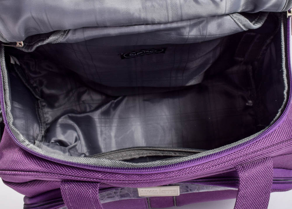 Ellen Tracy Purple Rolling Carry-on Bag