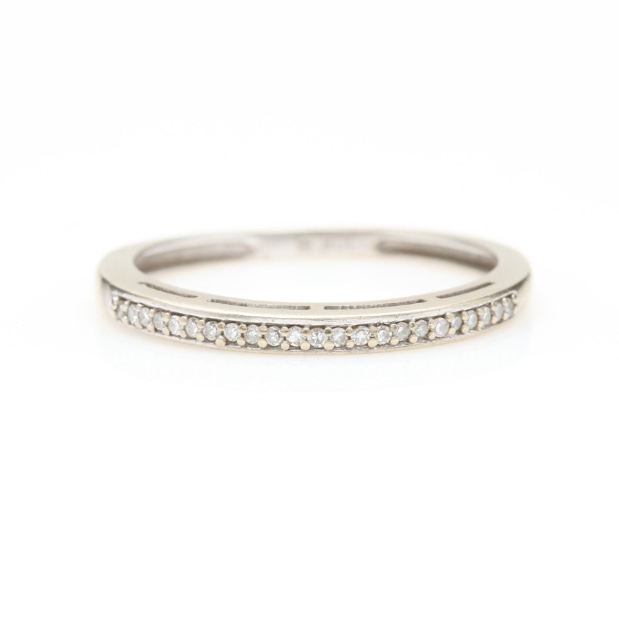 10K White Gold Diamond Ring