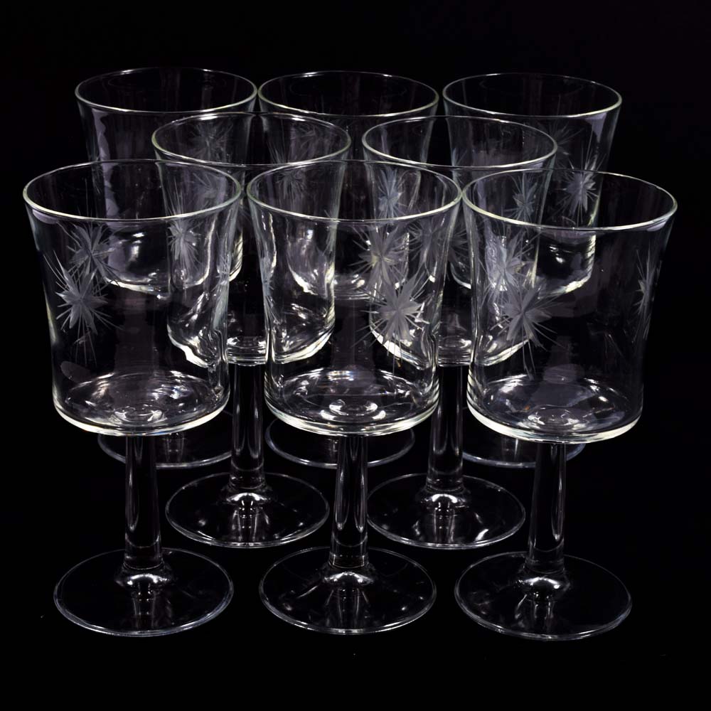 Tiffin-Franciscan "Six Point Star" Stemmed Glasses