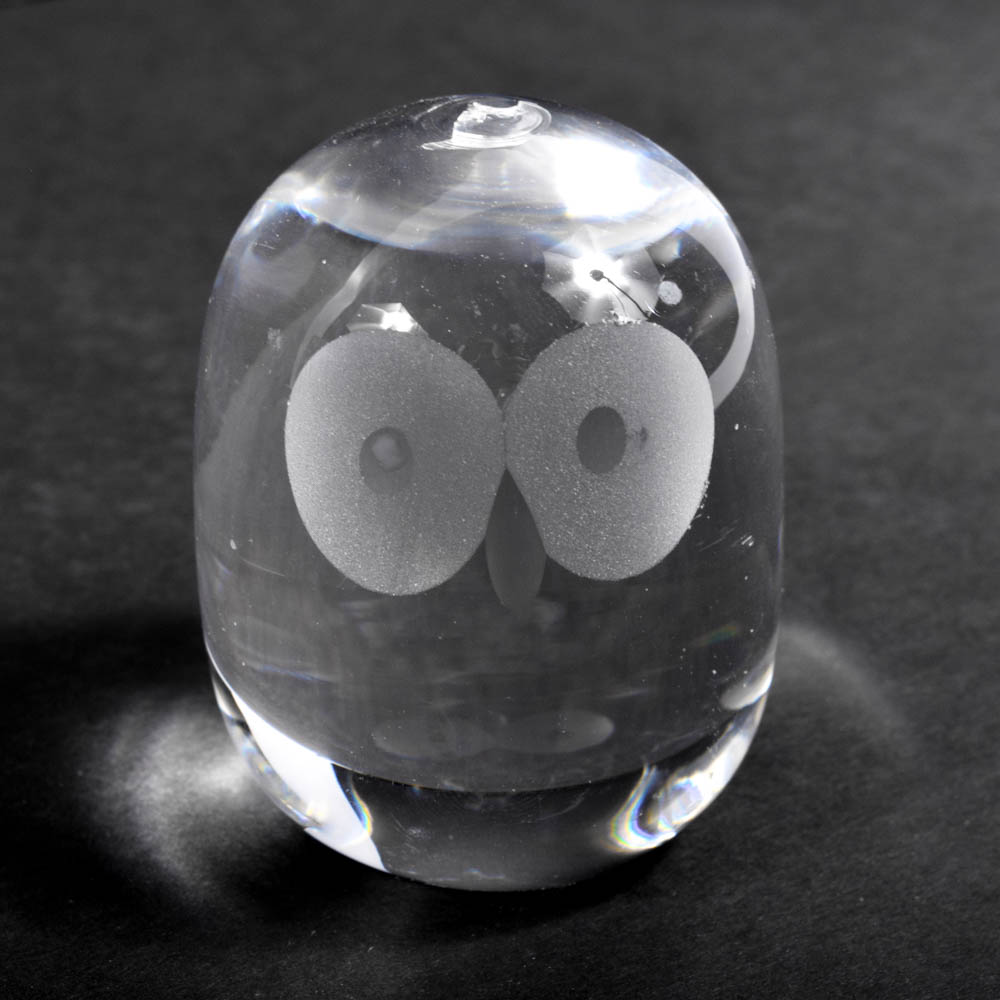 Vintage Owl Themed Art Glass Figurines including Scandinavian and Hadeland Style