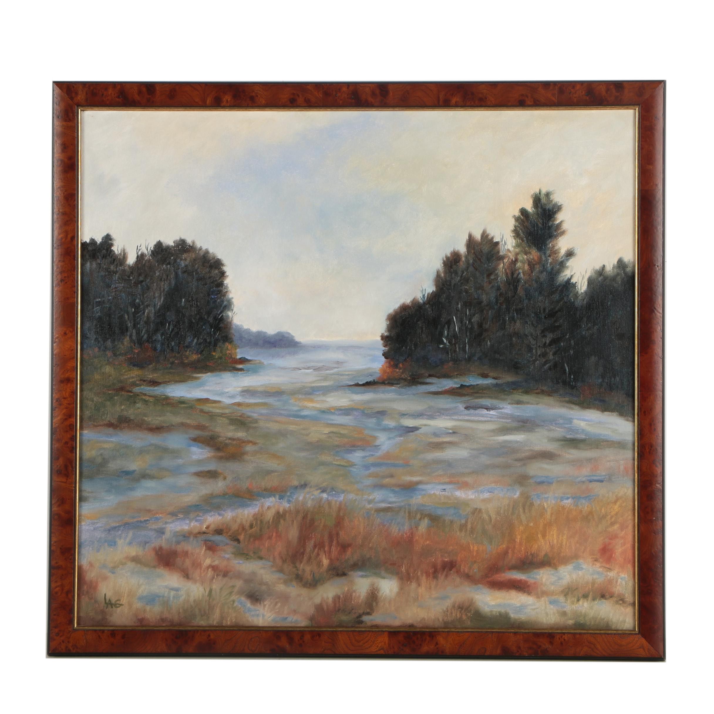 Lois A. Goldstone Oil Painting "Tide's Out"