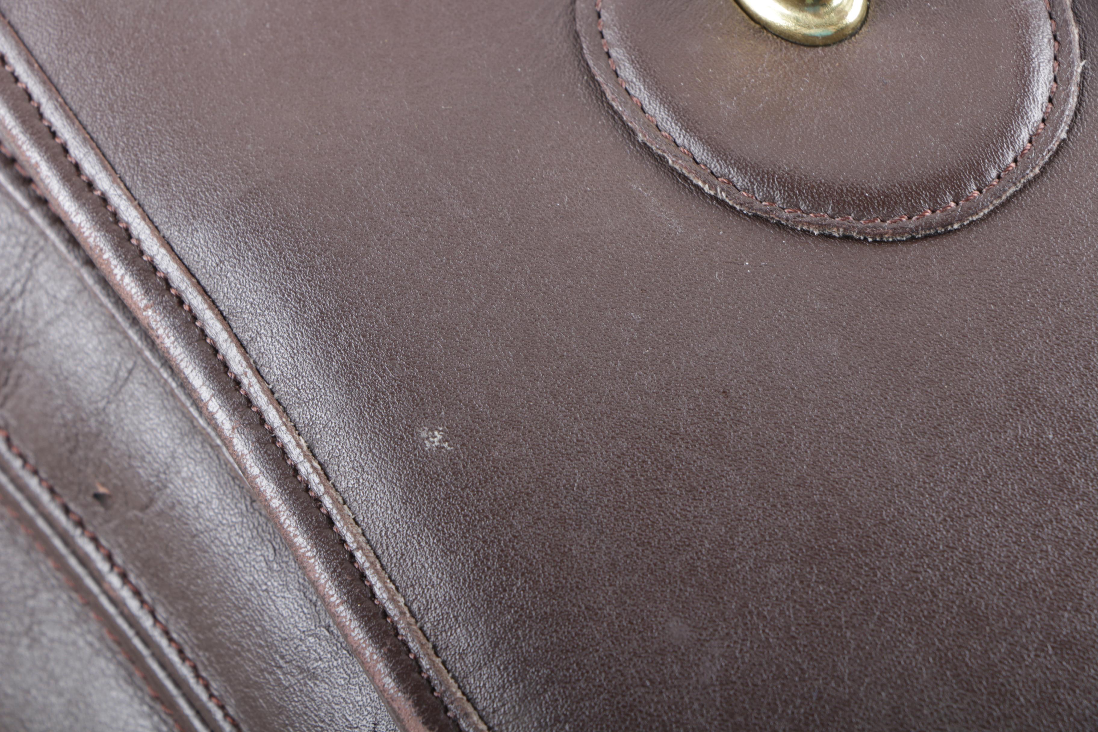 Coach Brown Leather Backpack Purse and Coach Off-White Leather Shoulder Bag