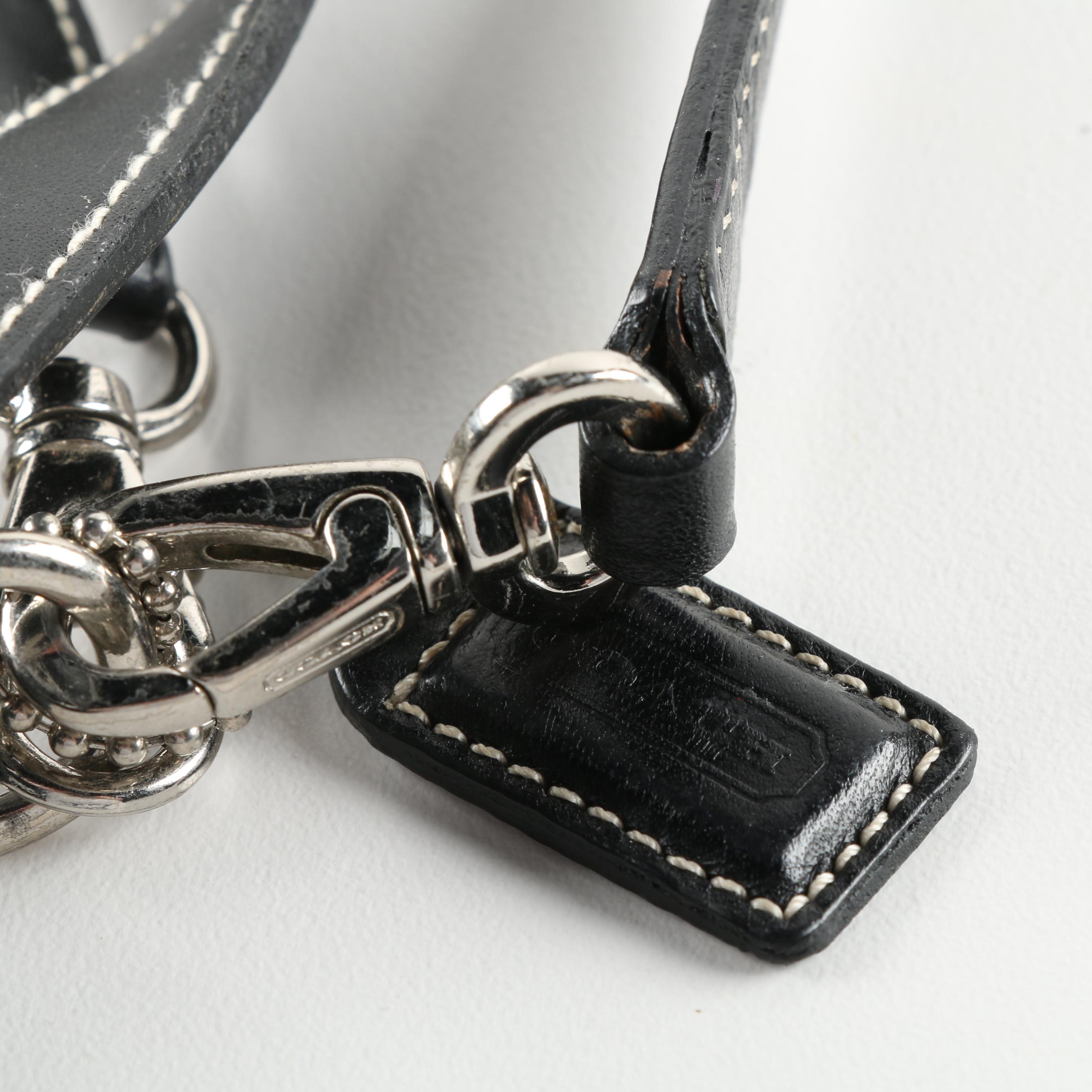 Coach Soho Black Leather Shoulder Bag and Black Nylon Baguette