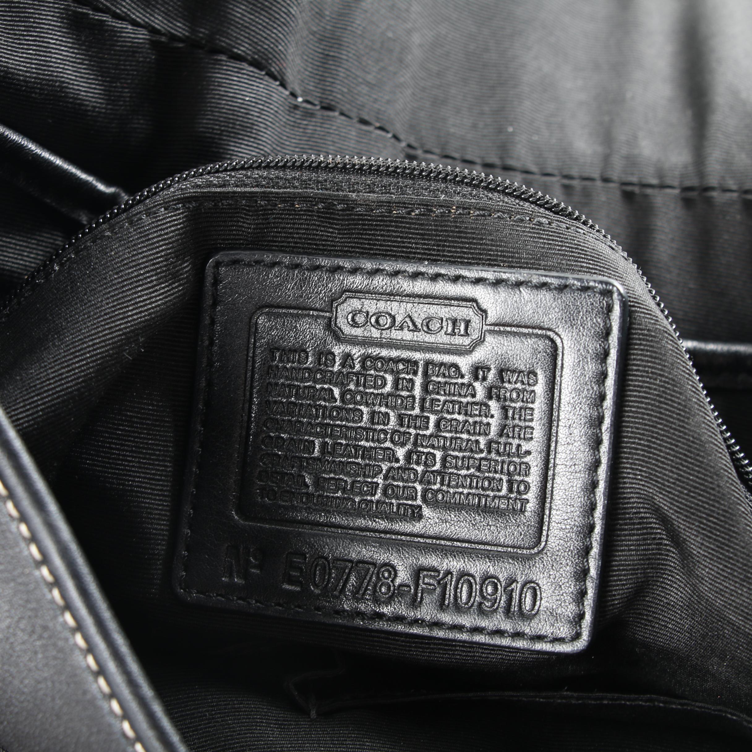 Coach Soho Black Leather Shoulder Bag and Black Nylon Baguette