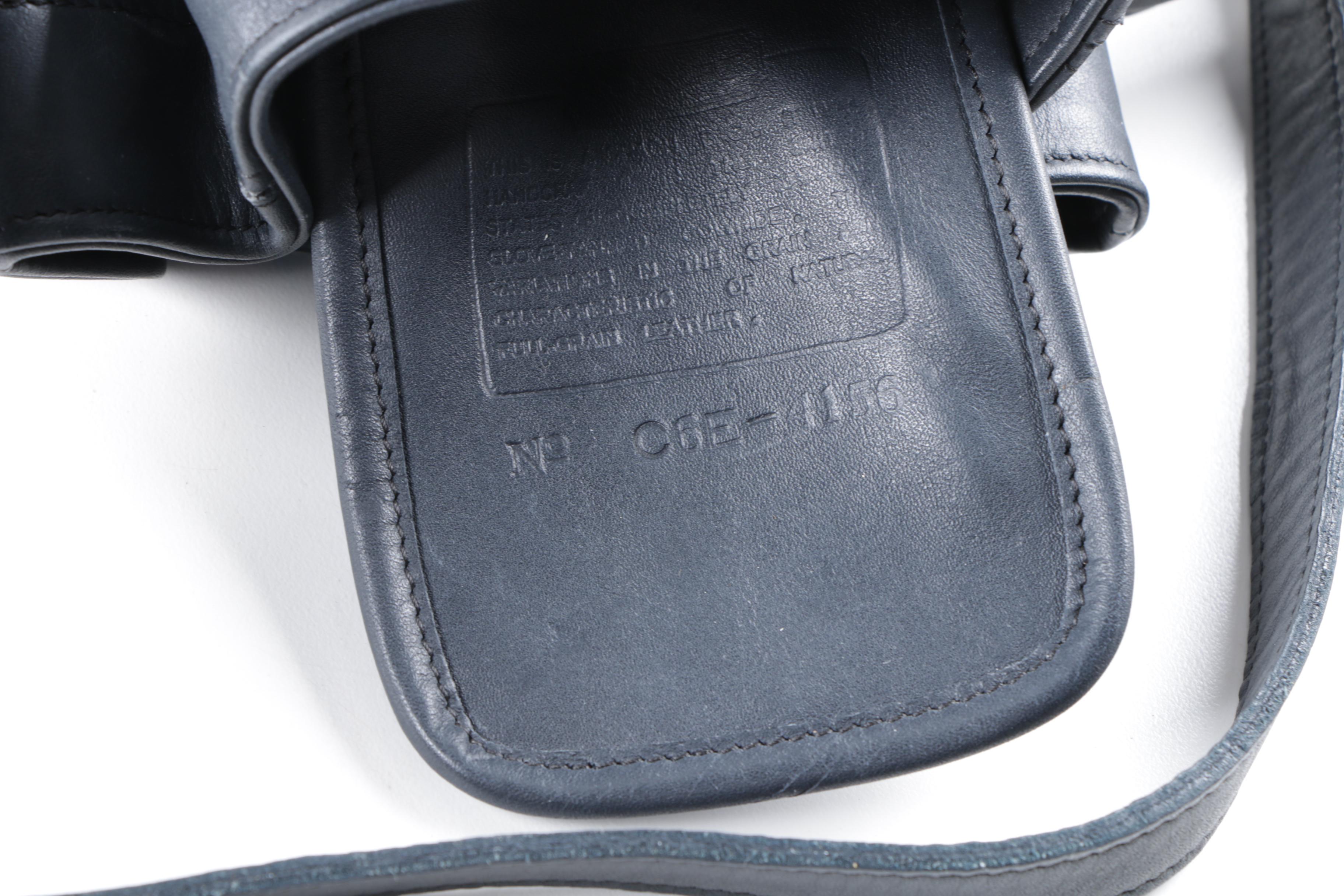 Vintage Coach Navy Leather Belted Pouch and Waverly Bag