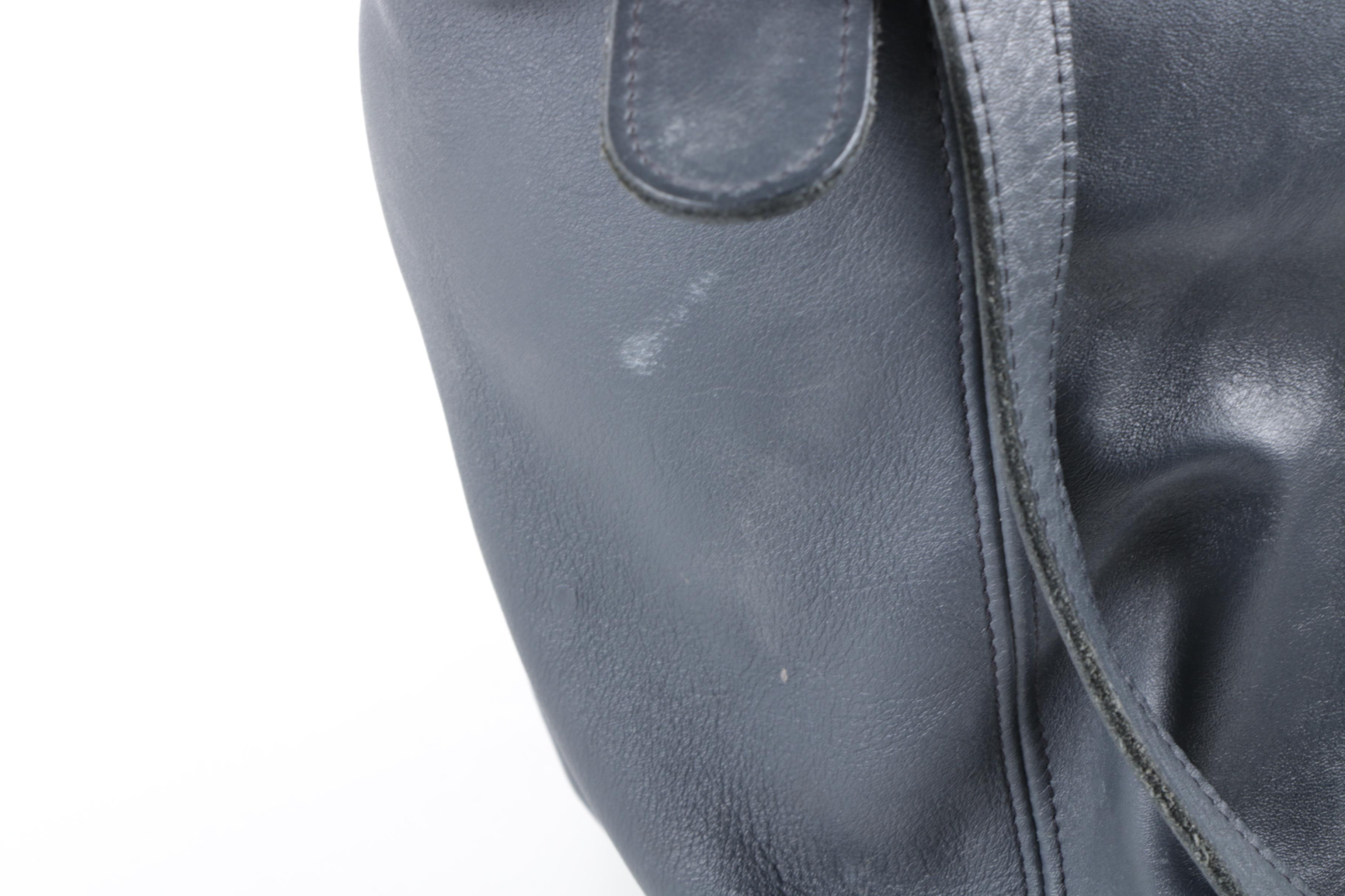 Vintage Coach Navy Leather Belted Pouch and Waverly Bag