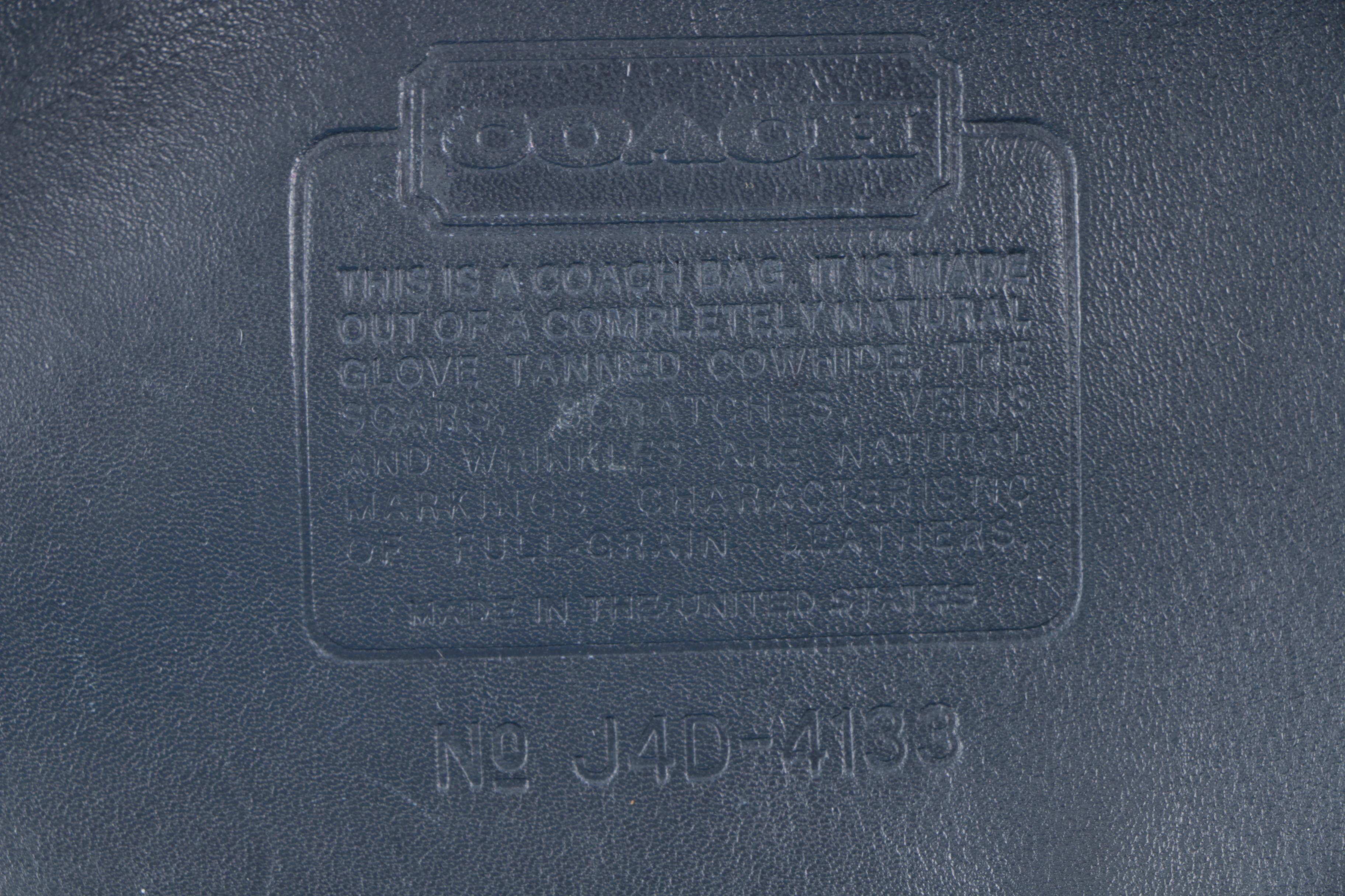 Vintage Coach Navy Leather Belted Pouch and Waverly Bag