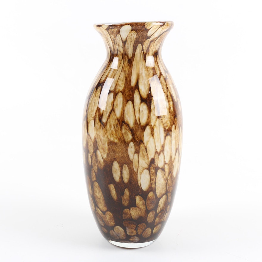 Hand Blown Art Glass Vase