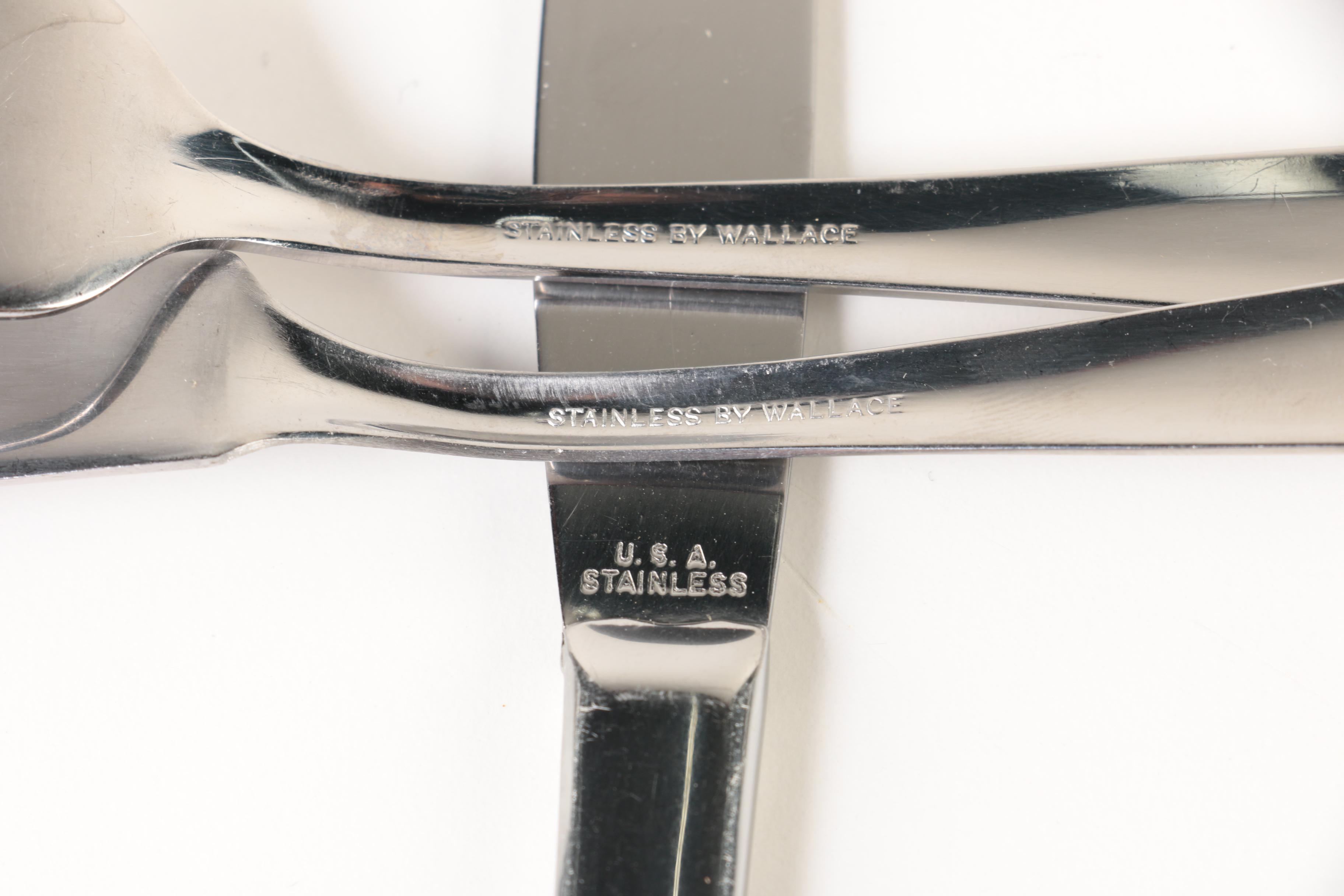 Vintage Wallace "Falling Leaf" Stainless Steel Flatware Set