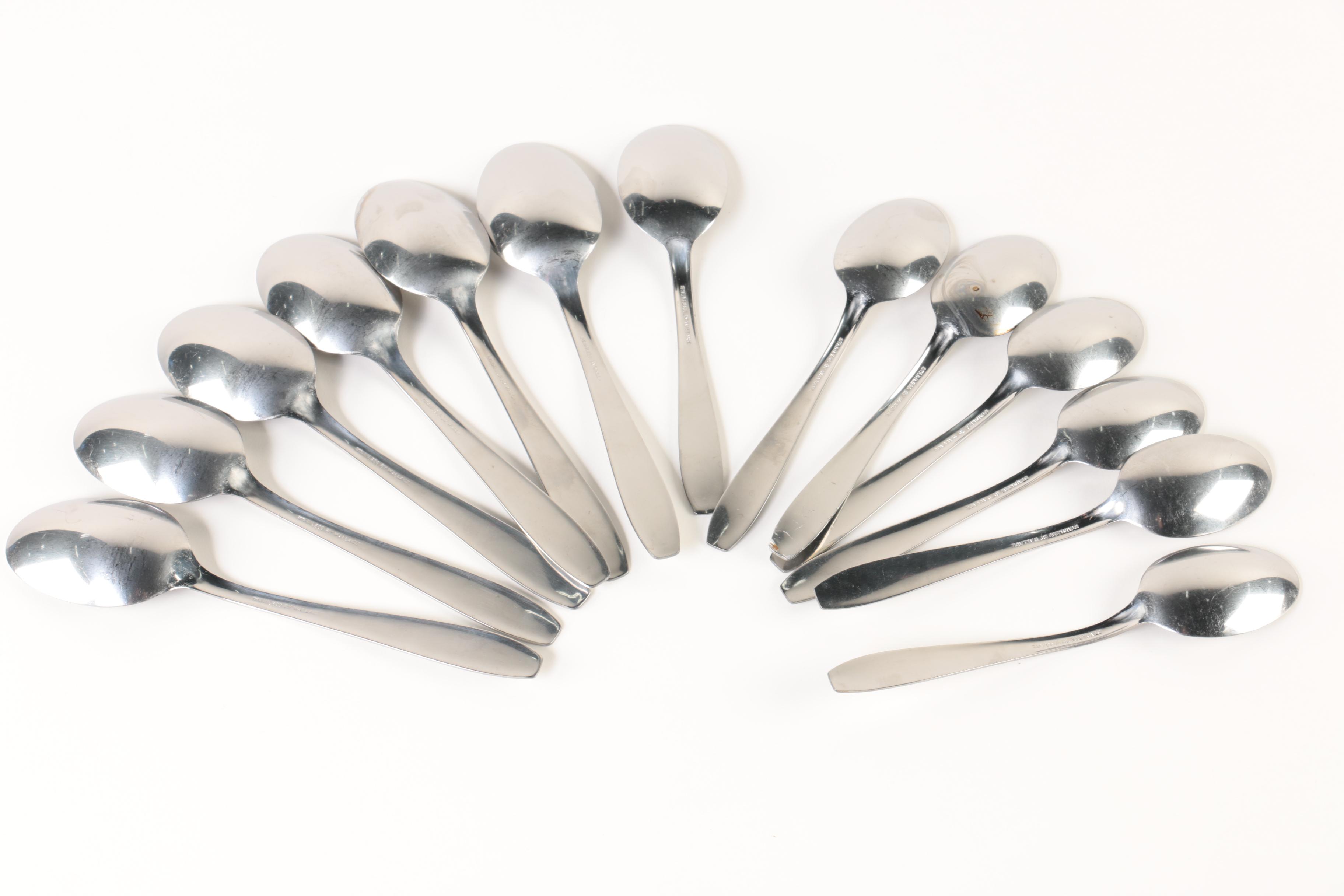 Vintage Wallace "Falling Leaf" Stainless Steel Flatware Set