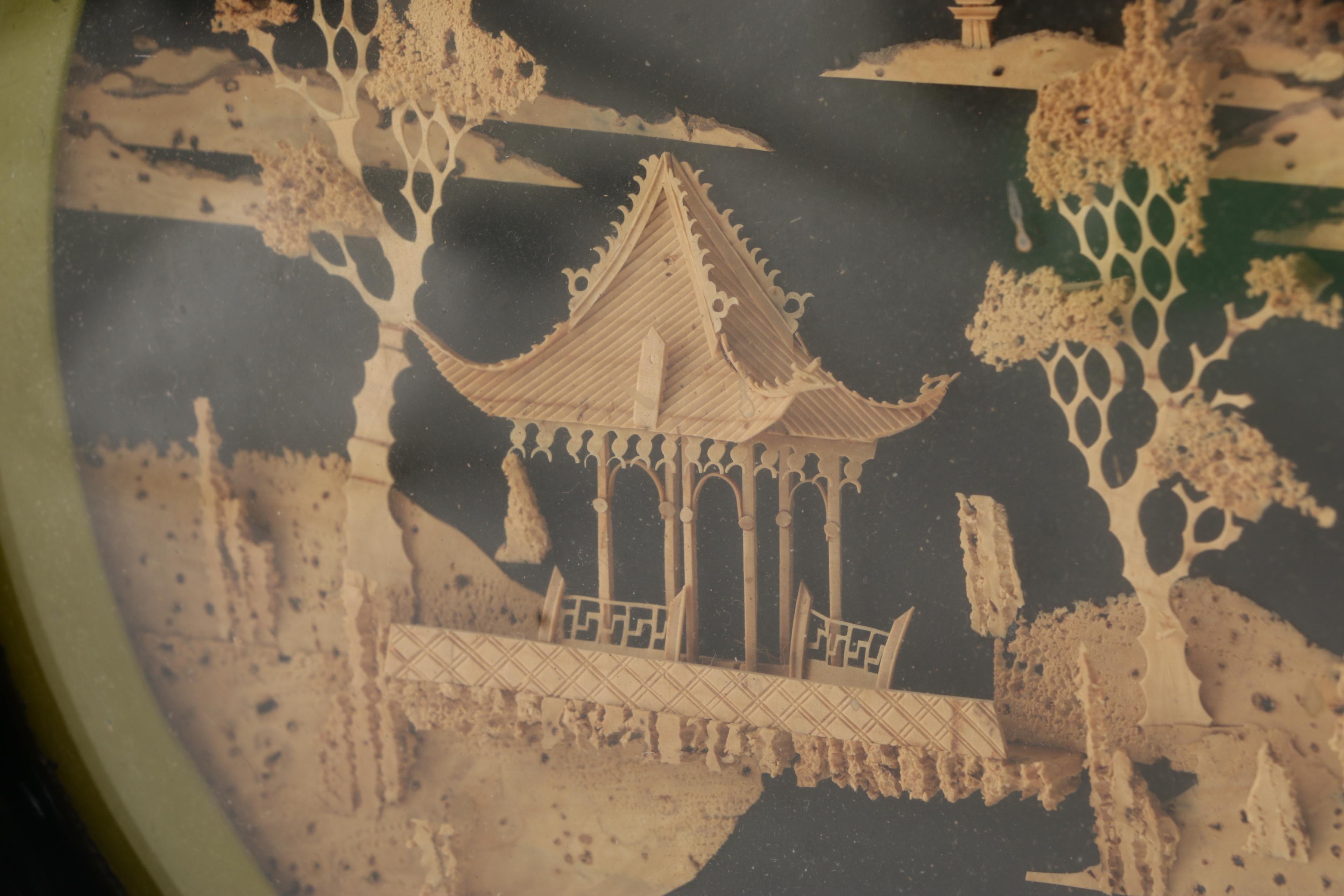 Chinese Cork Carving and Brass Pulls