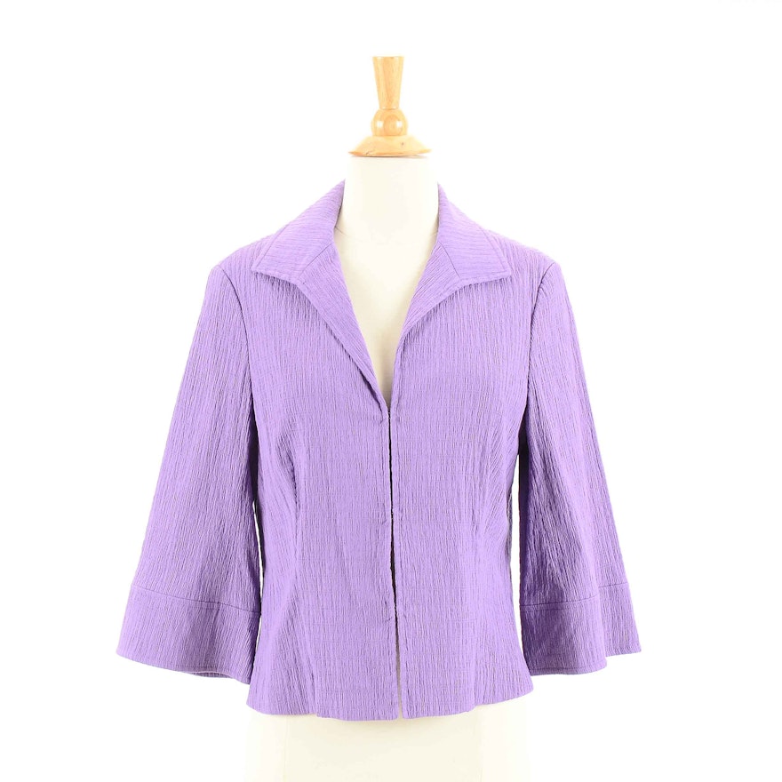 Women's Lafayette 148 Purple Textured Jacket