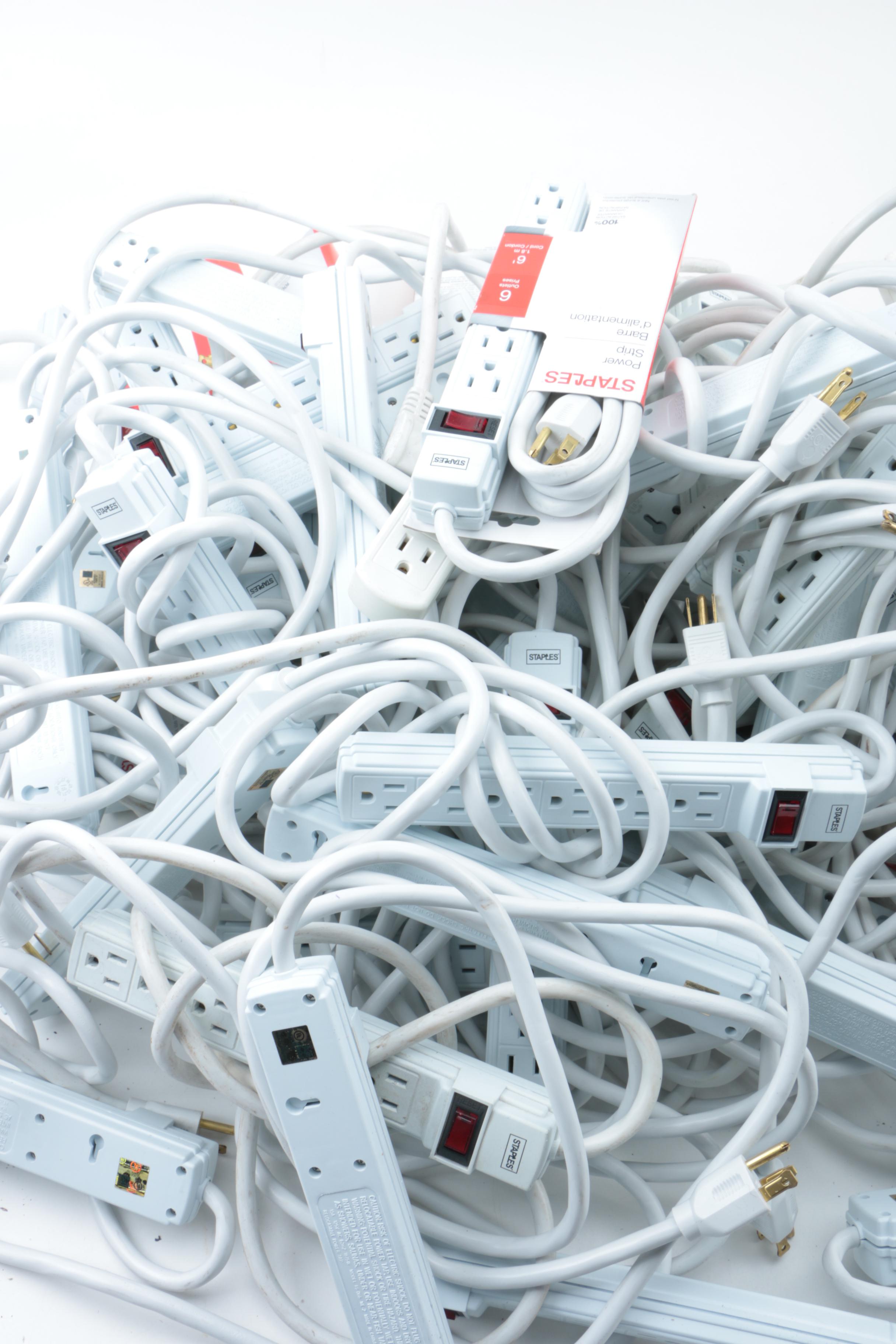 Collection of Staples Six Foot Power Strips