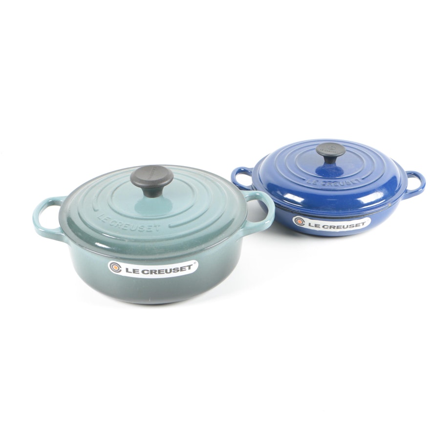 Le Creuset Enameled Cast Iron Braiser and Dutch Oven with Lids