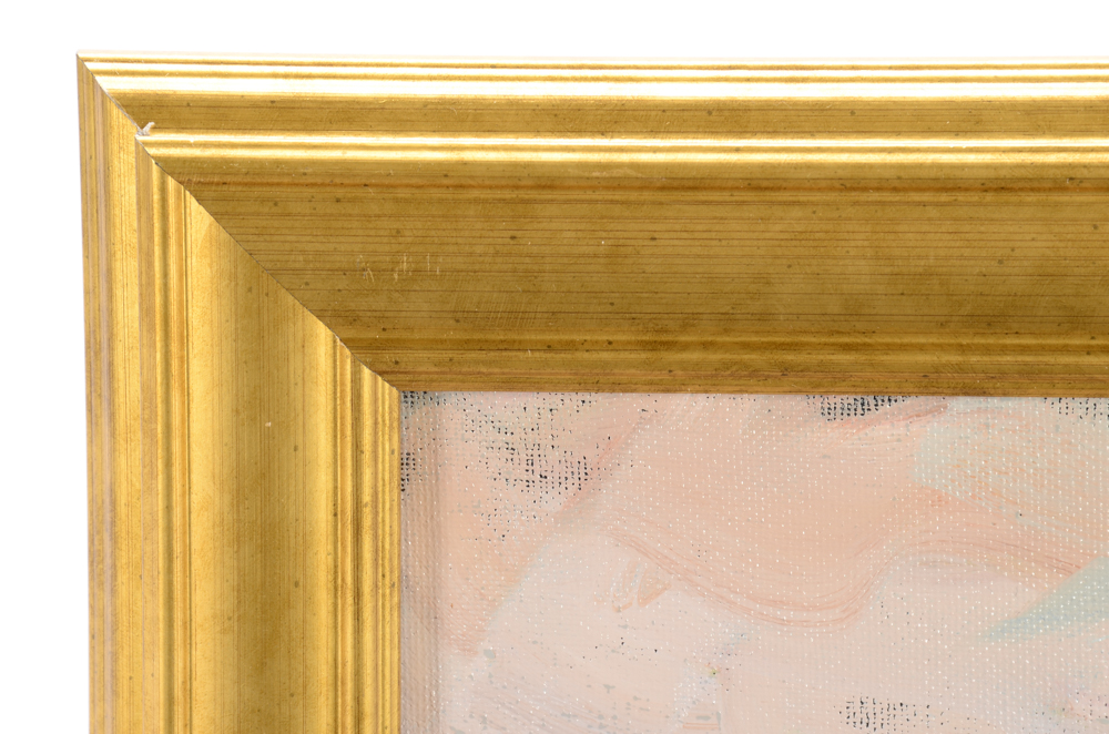 William Hawkins Oil Painting on Canvasboard of a Rural Landscape