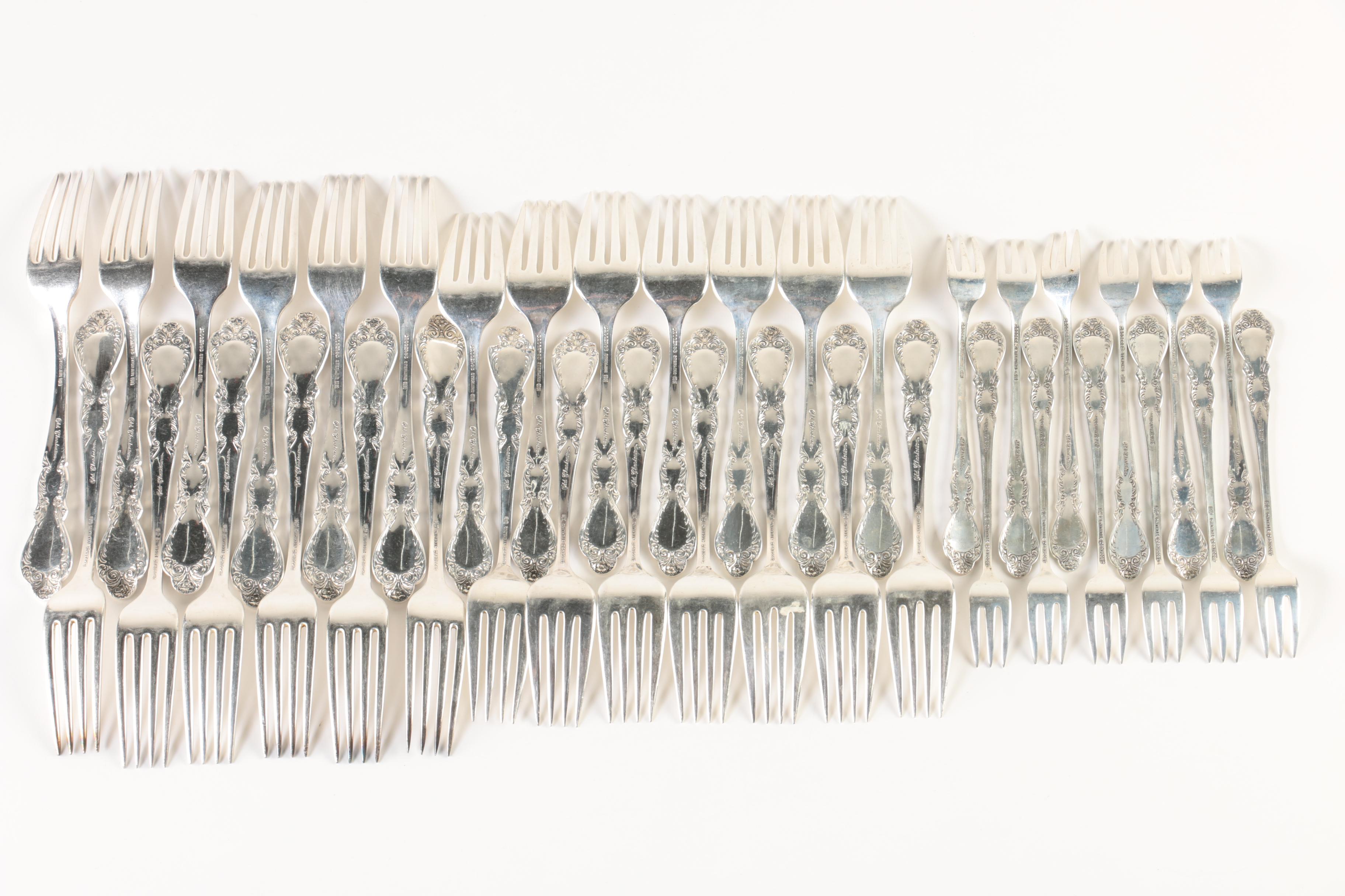Rogers "Old Charleston" Sterling Silver Flatware Set with Chest