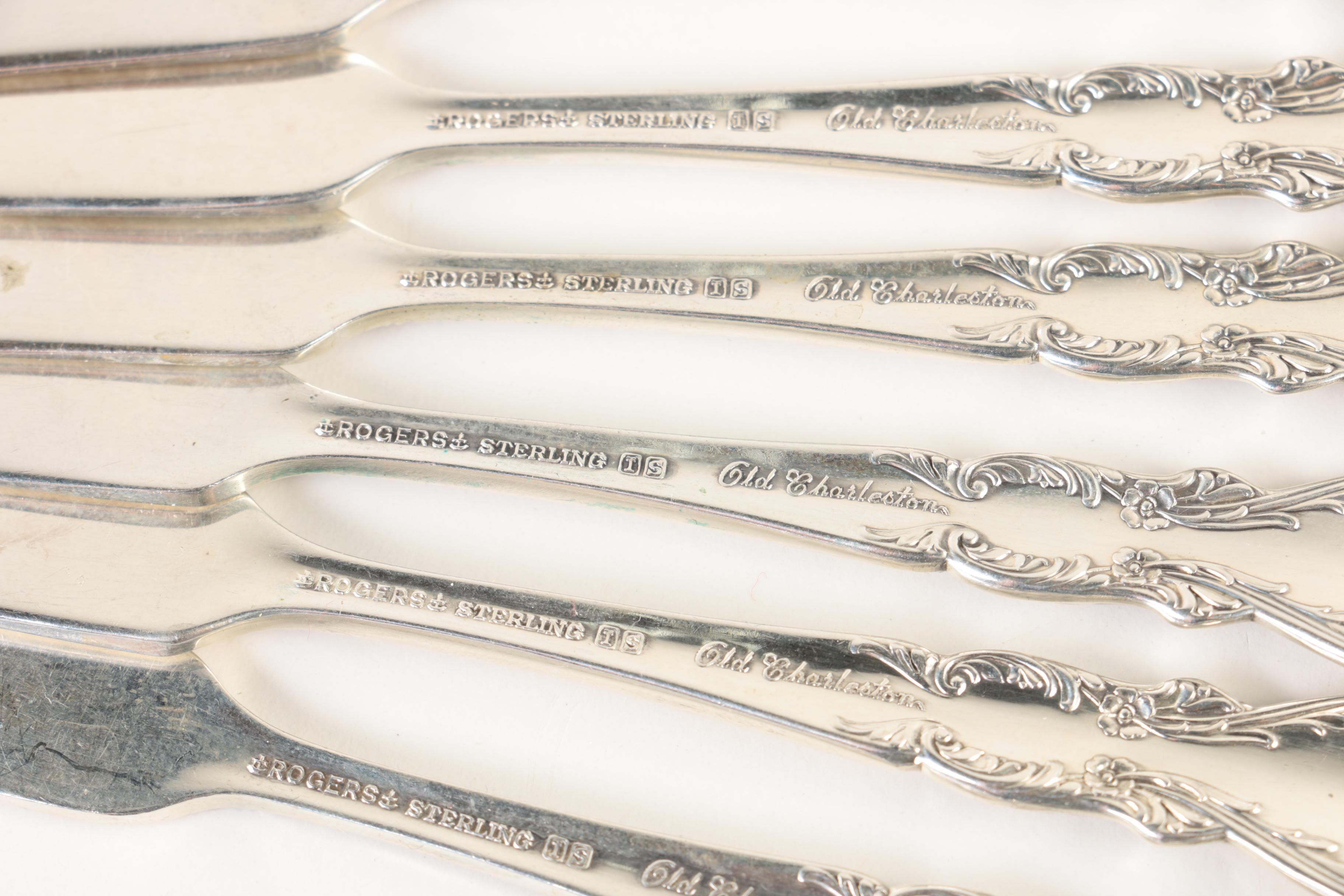 Rogers "Old Charleston" Sterling Silver Flatware Set with Chest