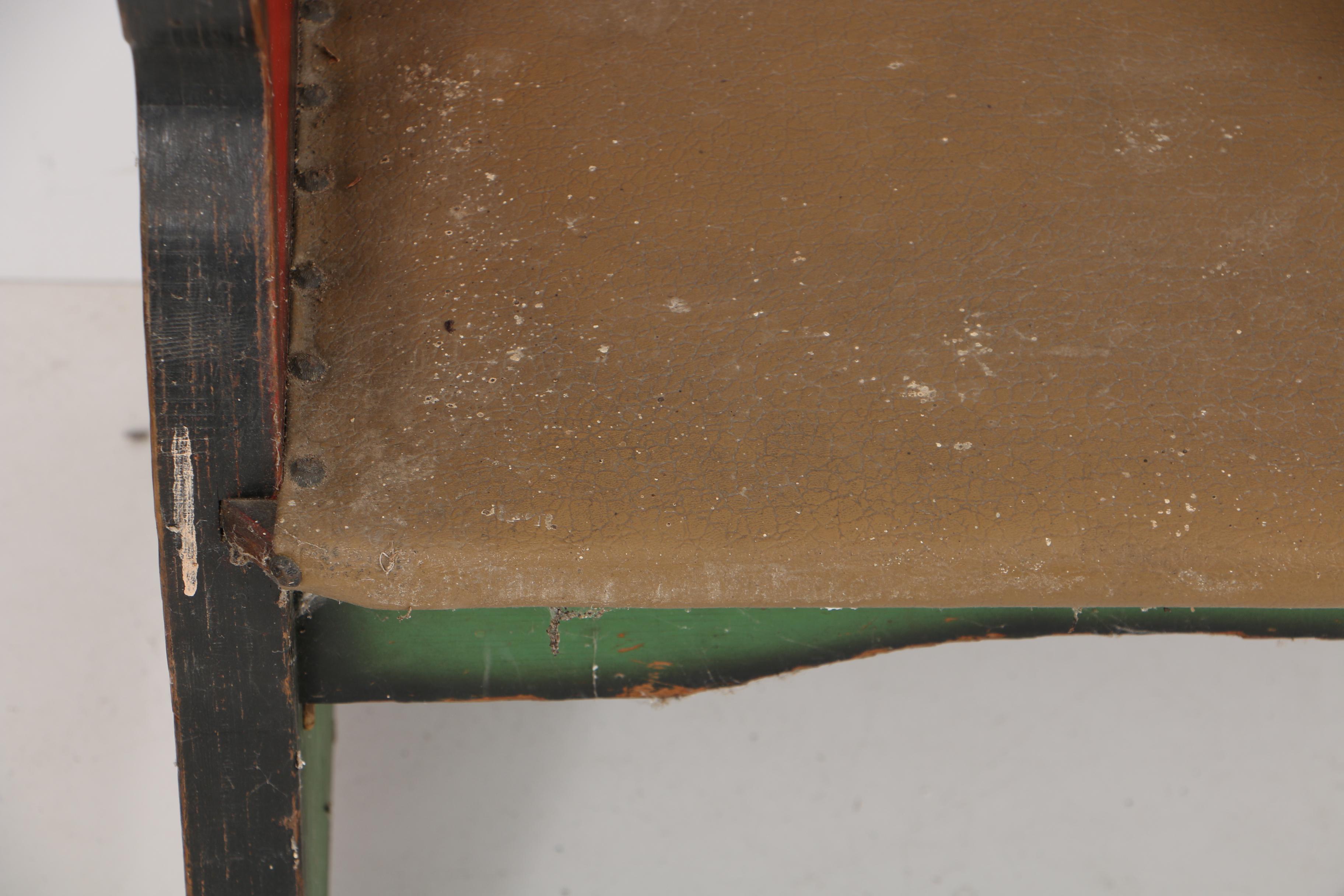 Vintage Poll-Parrot Shoes Child's Shoe Fitting Bench and Stool in Original Paint