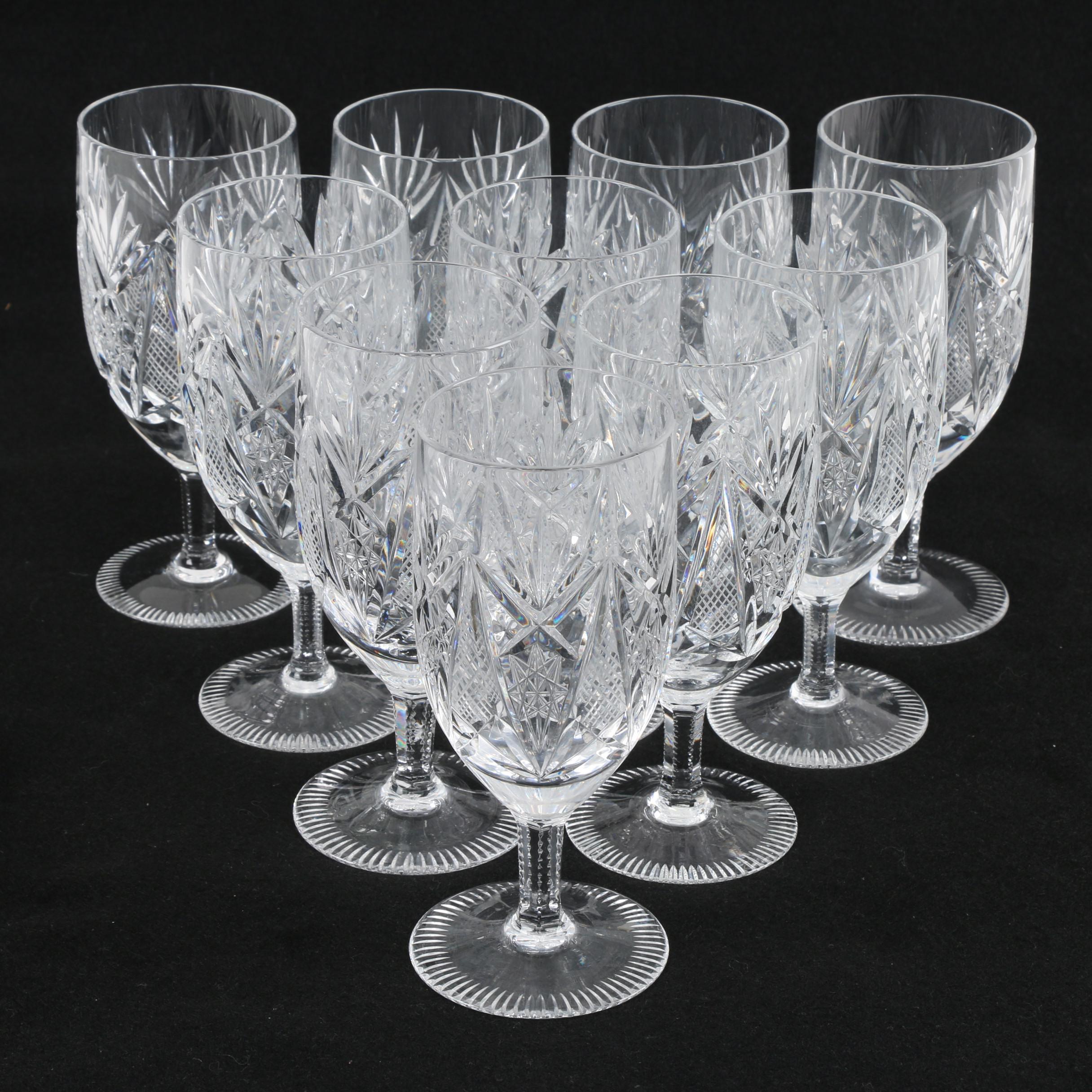 Cut Crystal Iced Tea Glasses