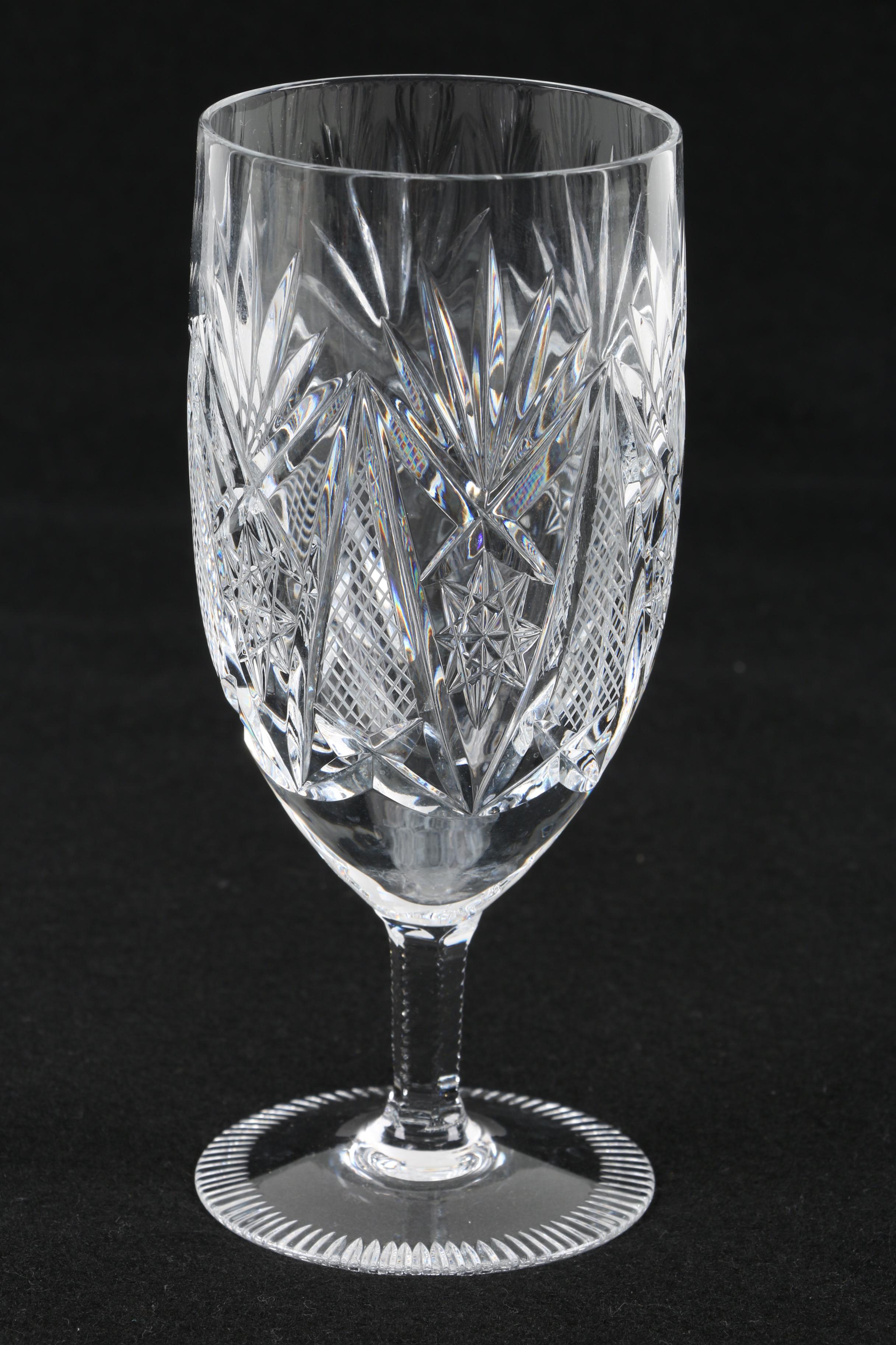 Cut Crystal Iced Tea Glasses