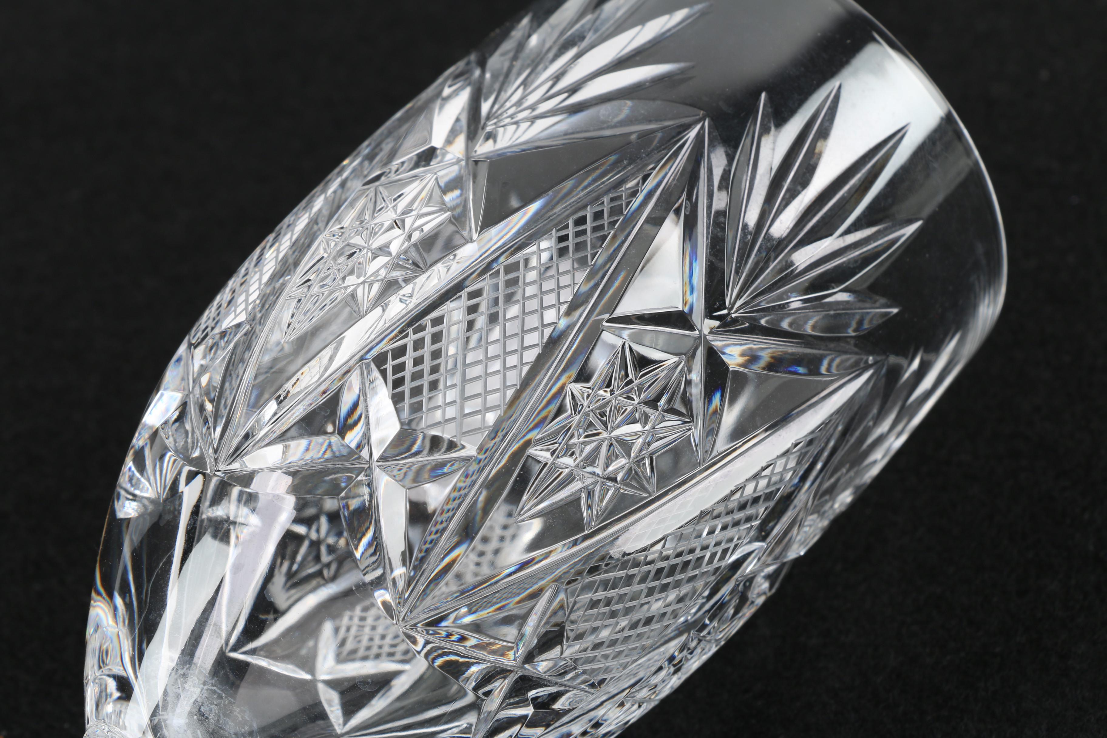 Cut Crystal Iced Tea Glasses