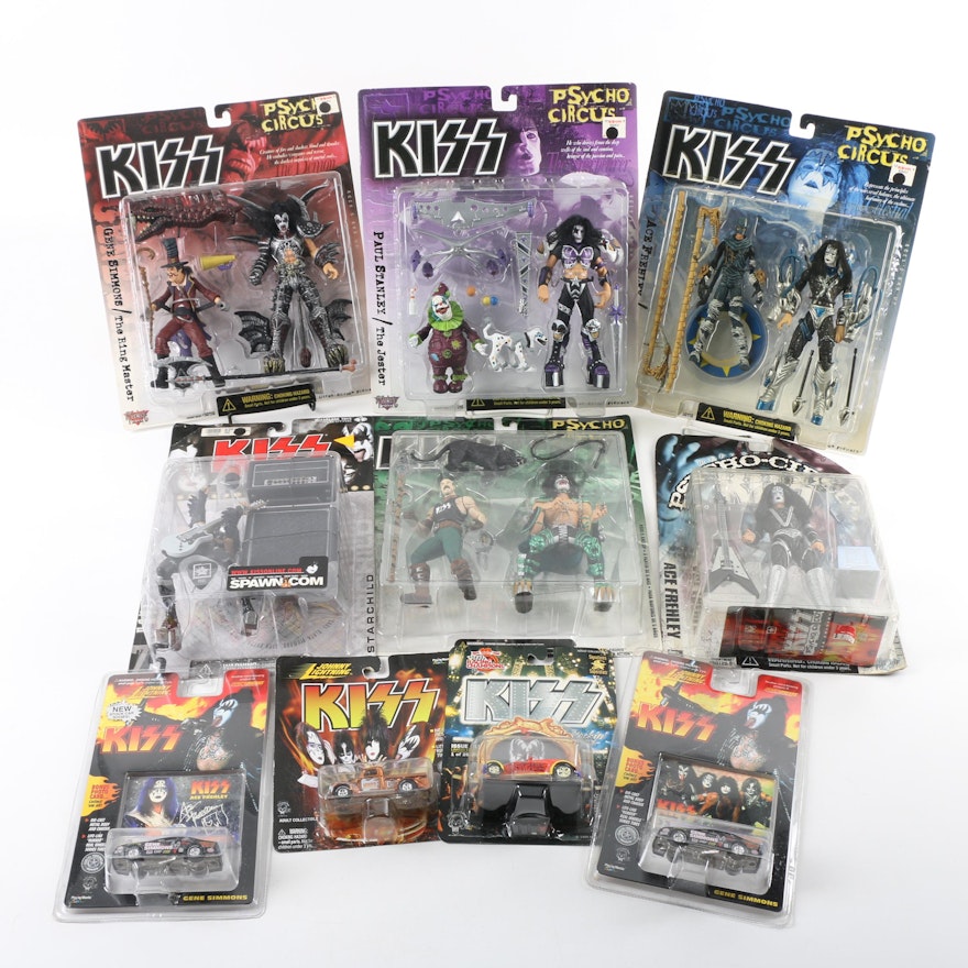 Kiss Action Figures and Die-Cast Cars