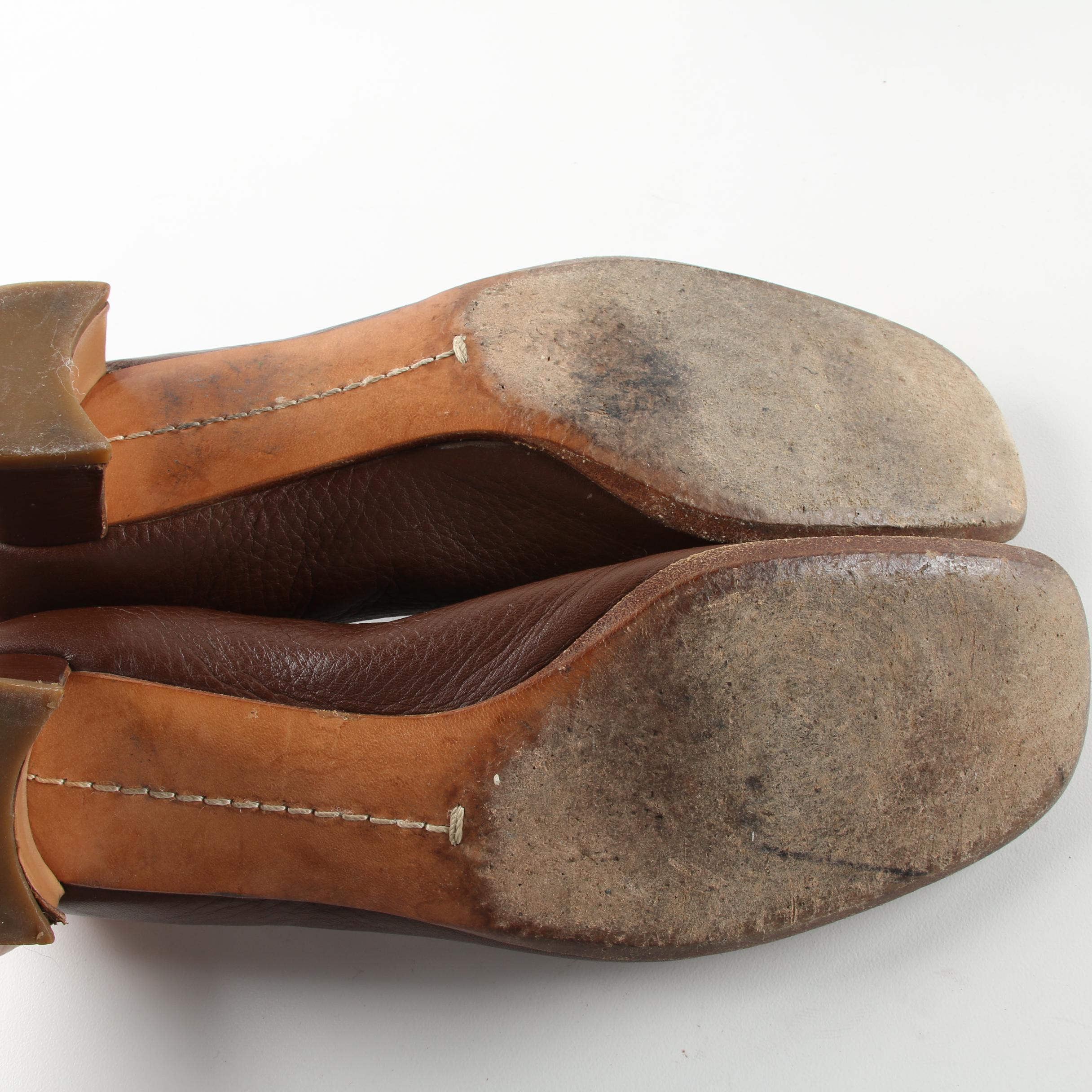 Women's Prada and Salvatore Ferragamo Leather Heels