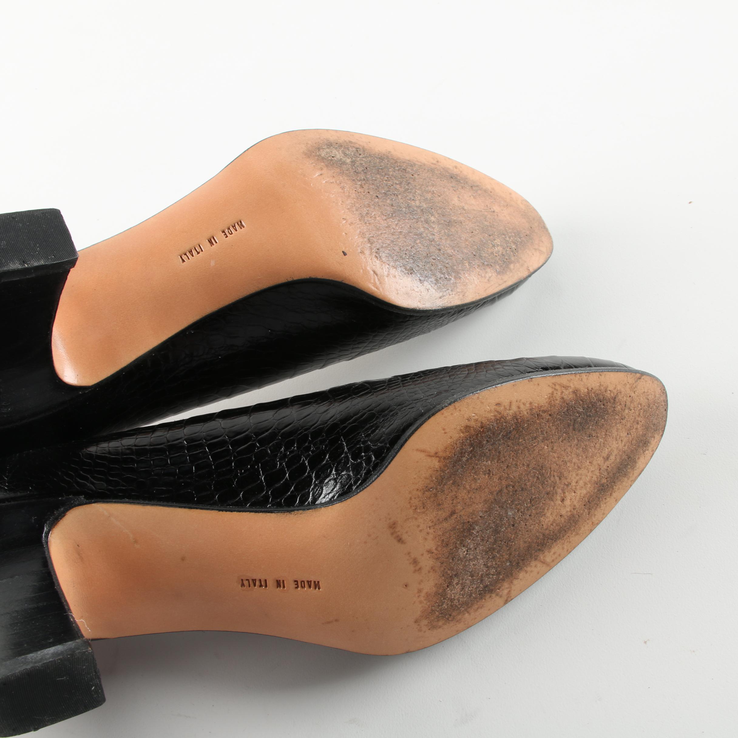 Women's Prada and Salvatore Ferragamo Leather Heels