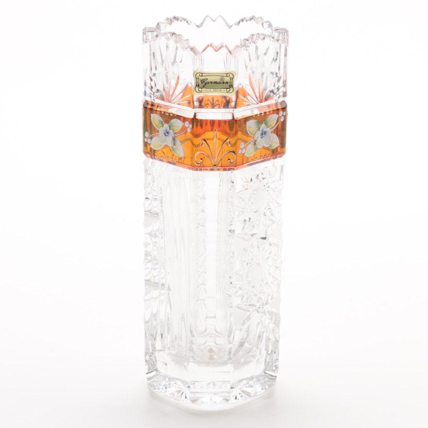 Egermann Czech Republic Crystal Vase