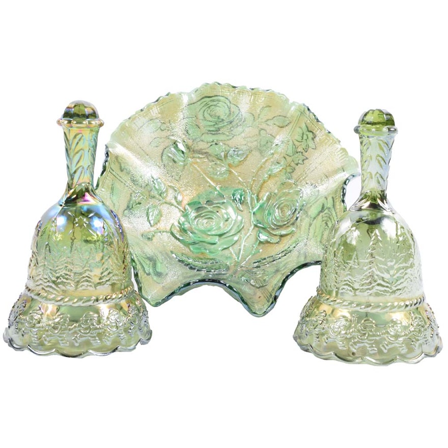 Green Iridescent Imperial Glass Decor