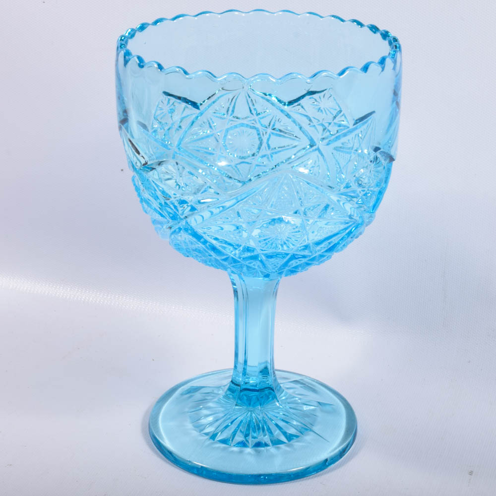 Vintage Blue Glass Decor