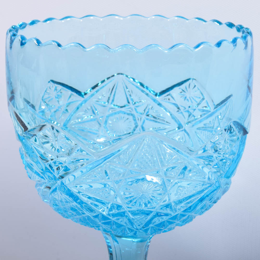 Vintage Blue Glass Decor