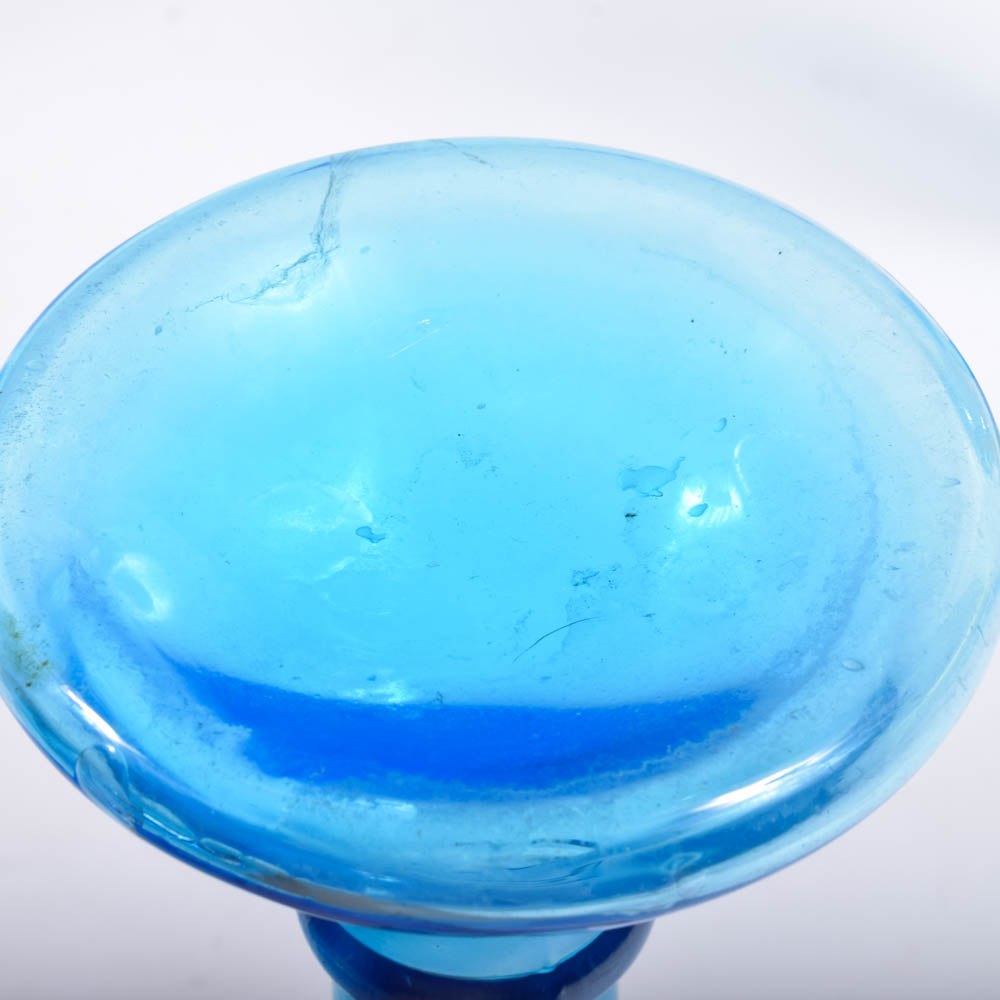 Vintage Blue Glass Decor