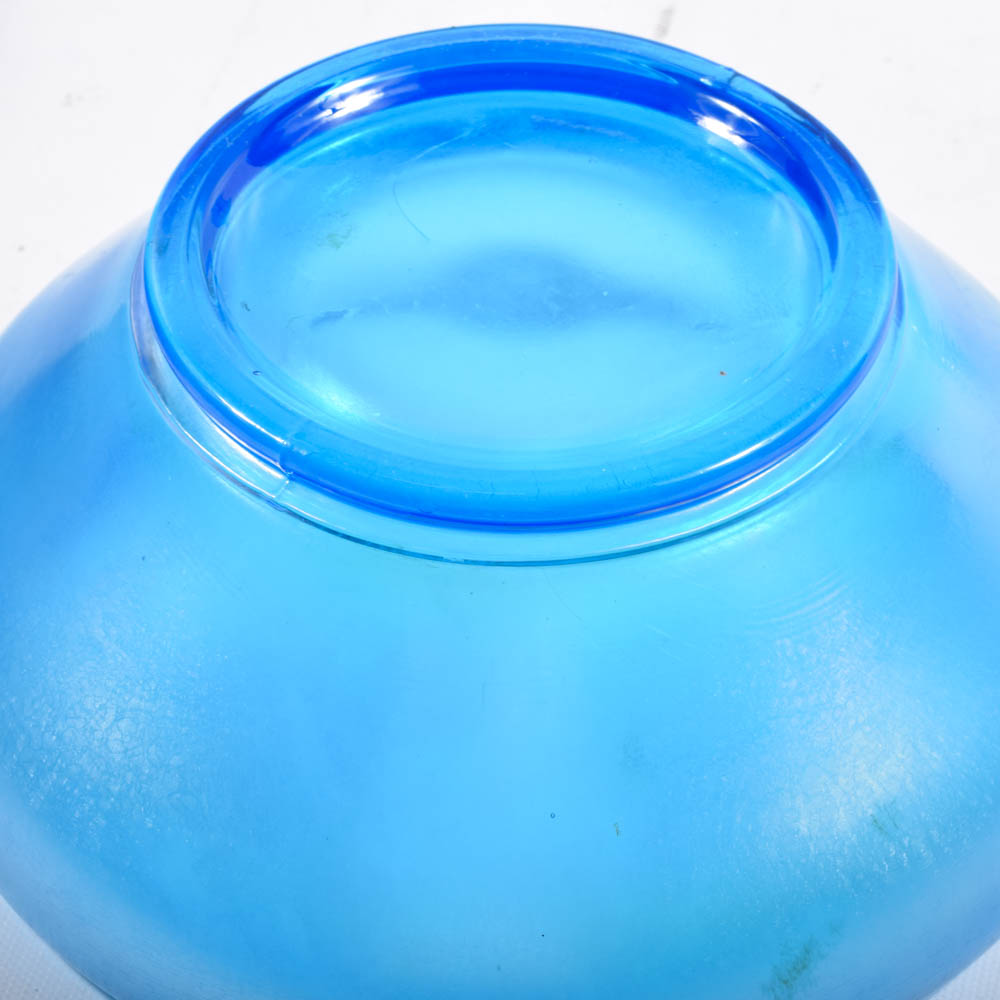 Vintage Blue Glass Decor