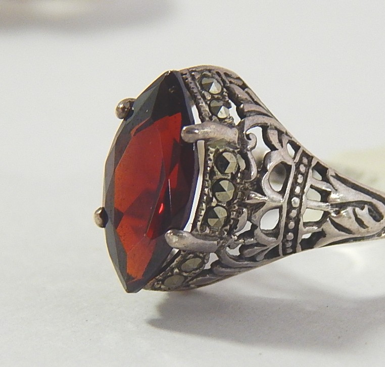 Three Sterling Silver Rings