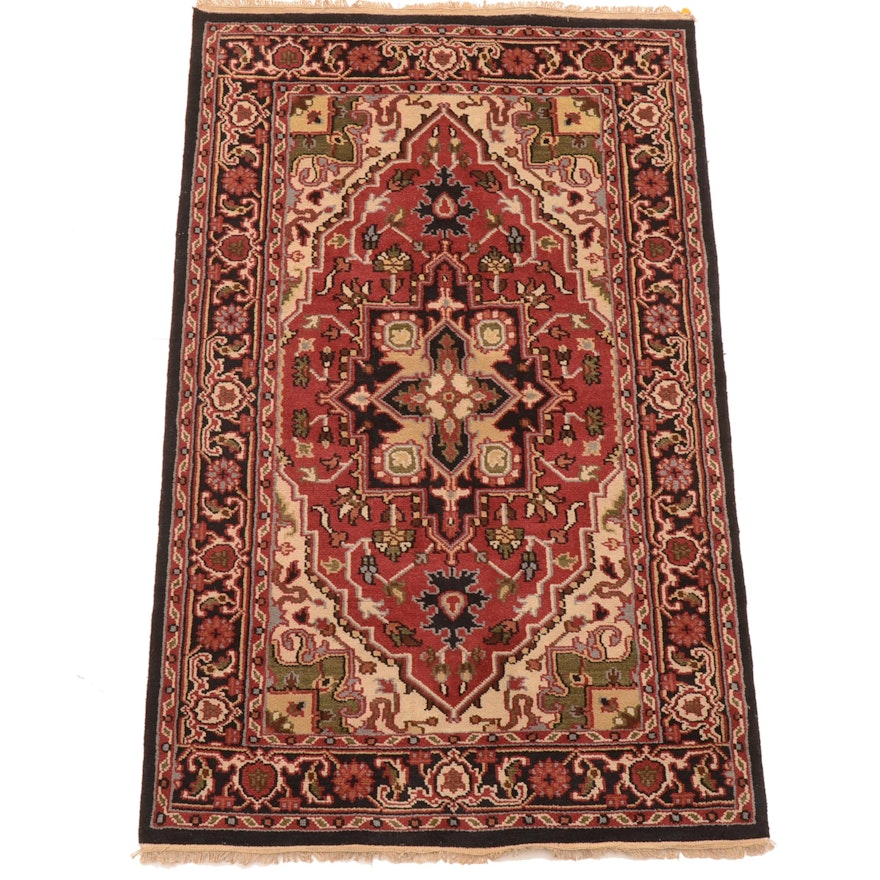 Hand-Knotted Bakhshayesh Heriz Wool Area Rug