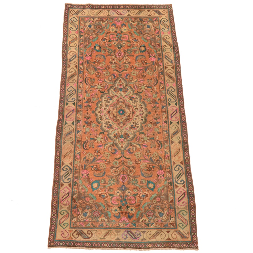 Vintage Hand-Knotted Persian Malayer Area Rug