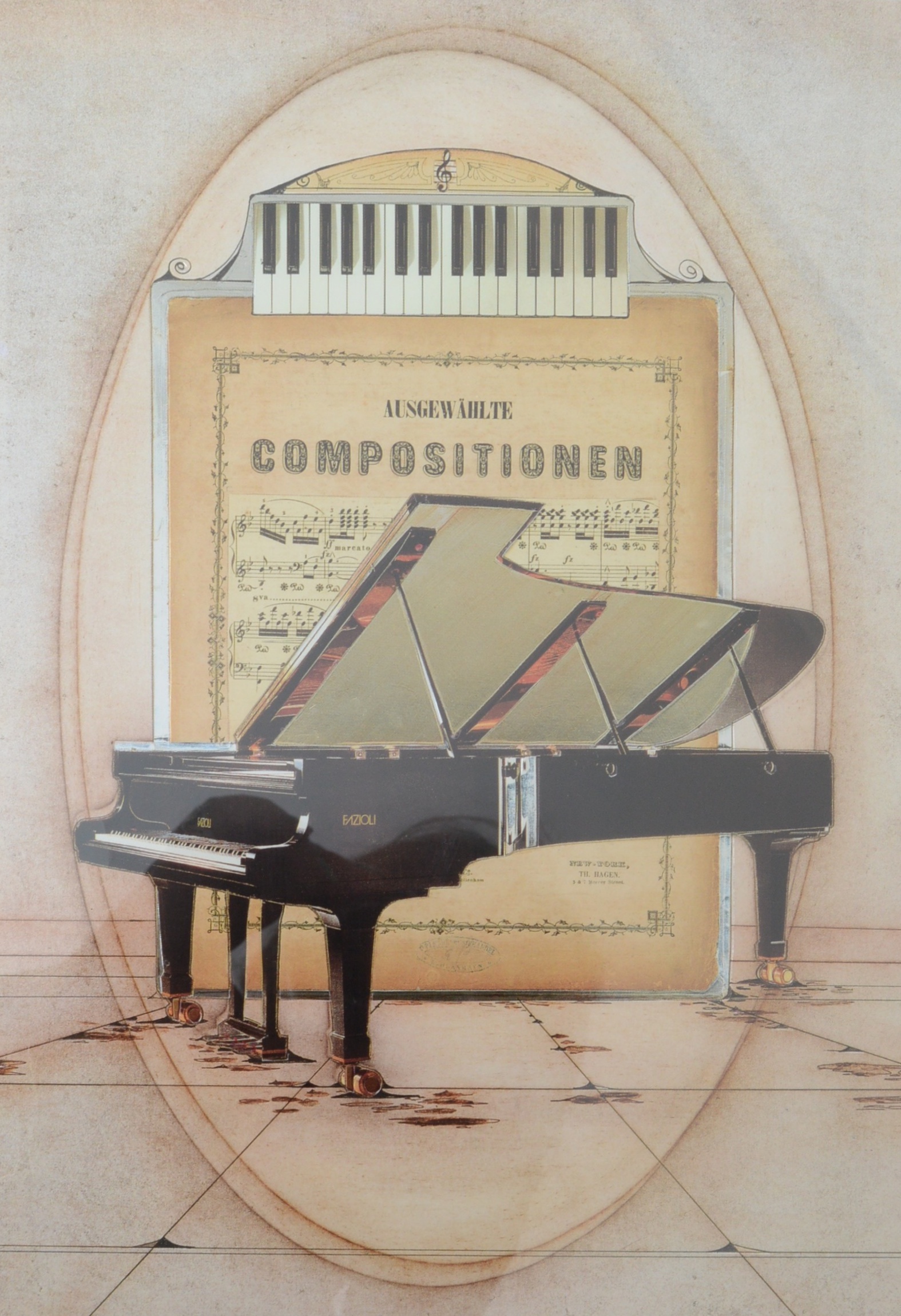 Music-Themed Artwork with Signed Print