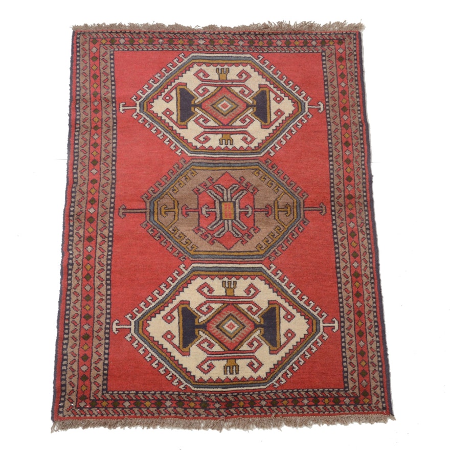 Hand-Knotted Turkish Wool Area Rug