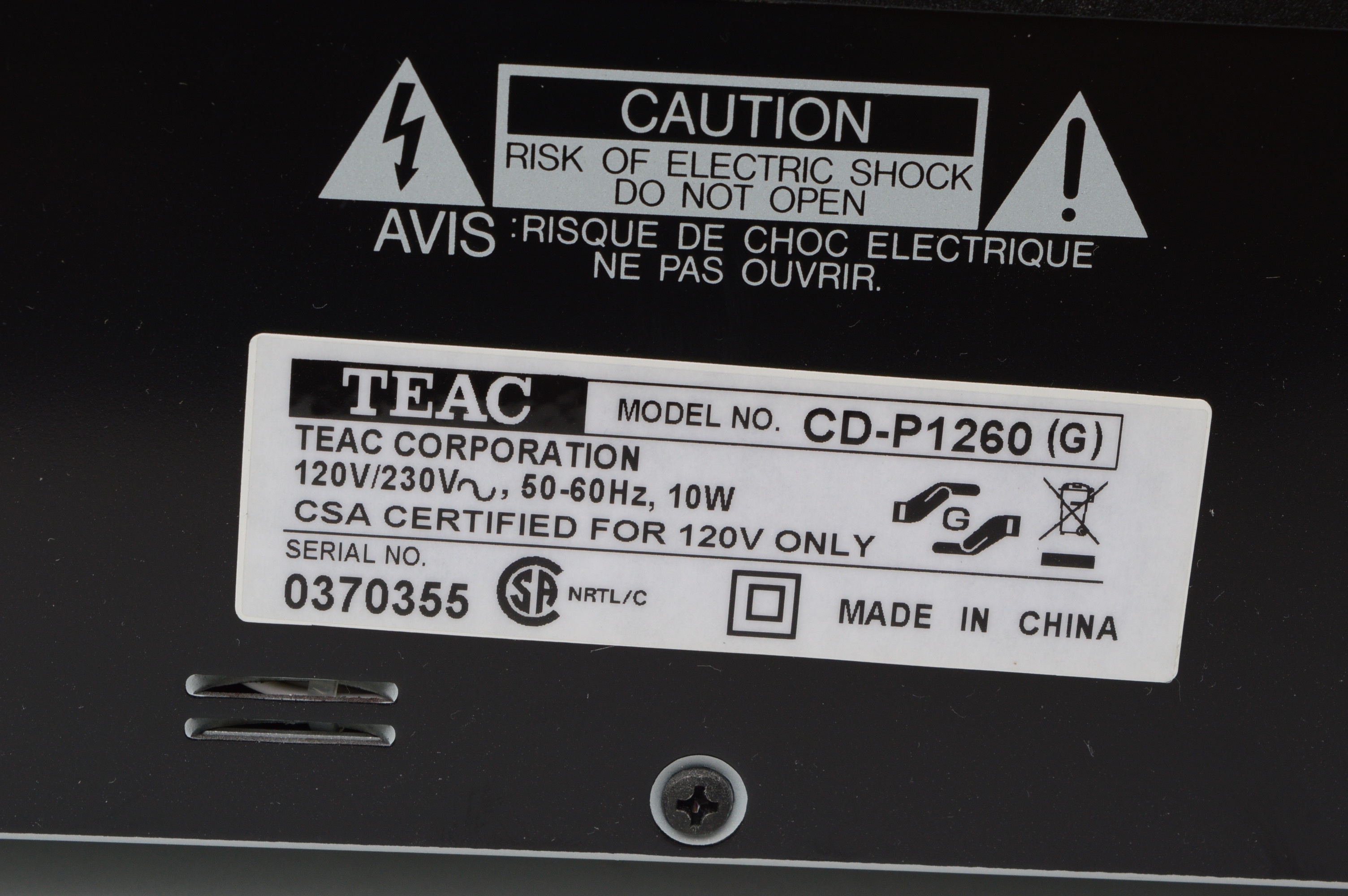 TEAC Compact Disc Player