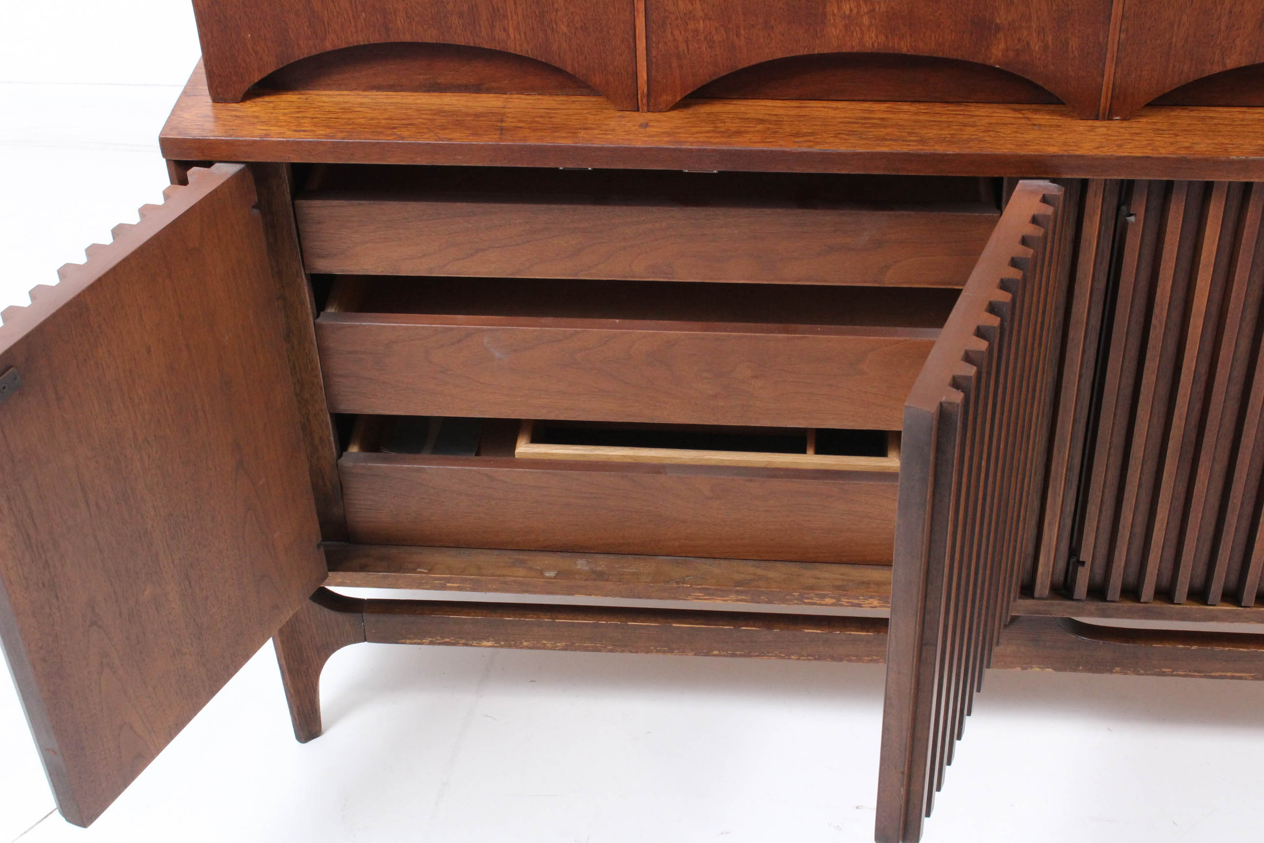 Mid Century Broyhill Brasilia Walnut Room Divider