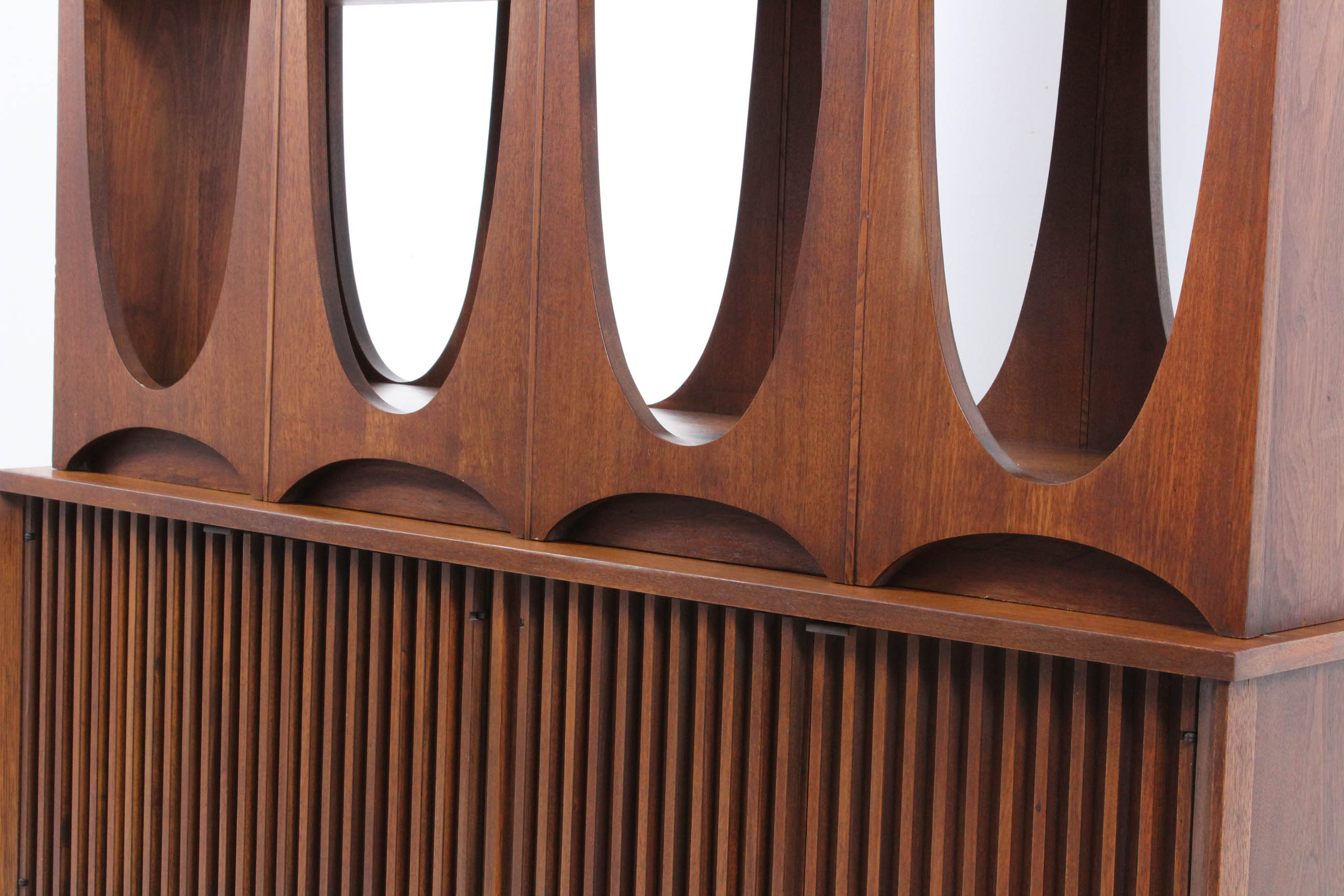 Mid Century Broyhill Brasilia Walnut Room Divider