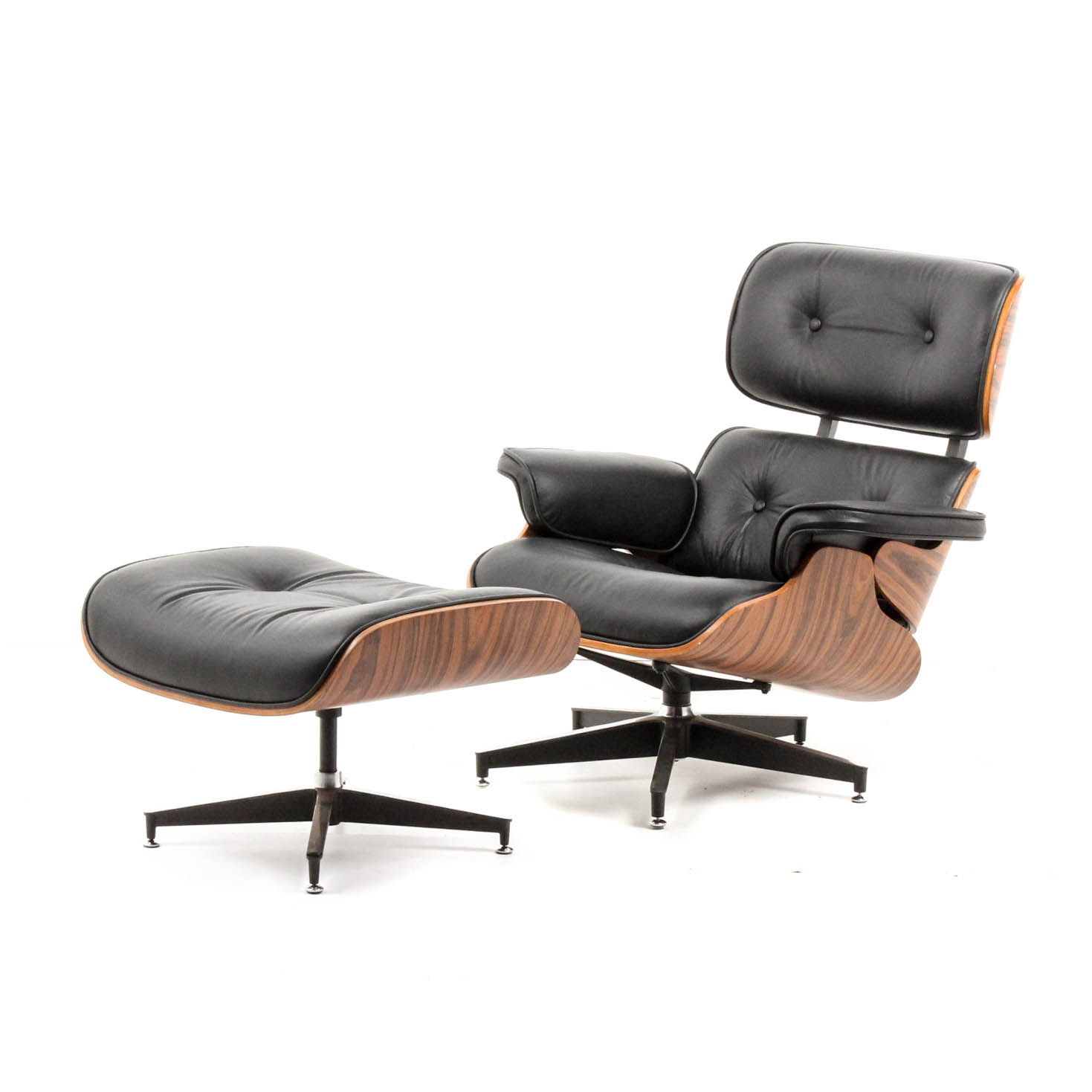 Eames Style Lounge Chair with Ottoman